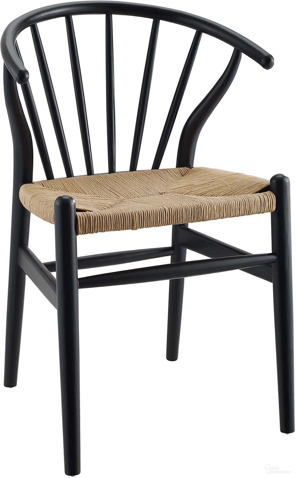 Flourish Black Spindle Wood Dining Side Chair