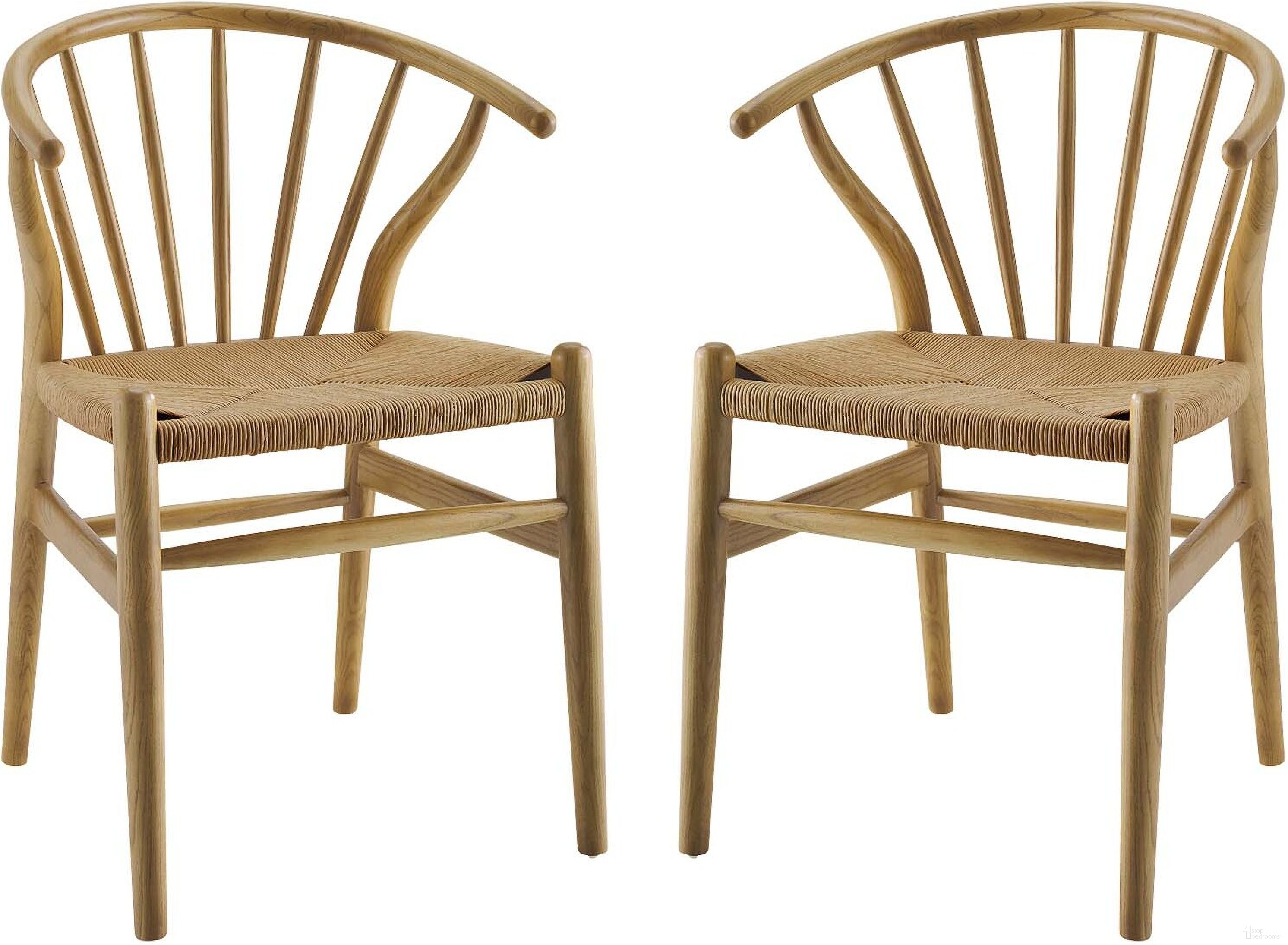 The appearance of Flourish Spindle Wood Dining Side Chair Set of 2 In Natural designed by Modway in the modern / contemporary interior design. This natural piece of furniture was selected by 1StopBedrooms from Flourish Collection to add a touch of cosiness and style into your home. Sku: EEI-3338-NAT;EEI-3338-NAT. Material: Wood. Chair Type: Side Chair.