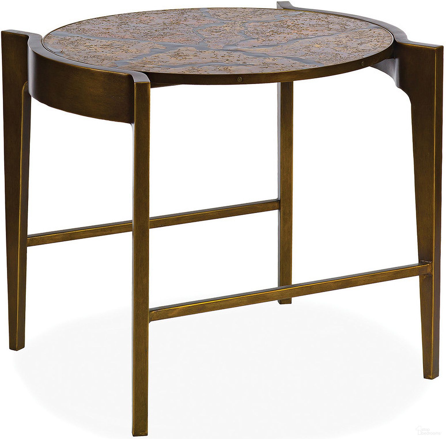 The appearance of Flow Occasional Table In Antique Brass designed by Maitland-Smith in the modern / contemporary interior design. This antique brass piece of furniture  was selected by 1StopBedrooms from Maitland Smith Collection to add a touch of cosiness and style into your home. Sku: 8345-30. Material: Brass.