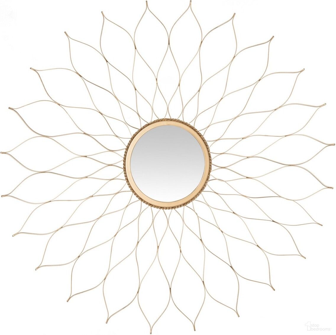 The appearance of Flower Mirror MIR3000B designed by Safavieh in the modern / contemporary interior design. This gold piece of furniture was selected by 1StopBedrooms from Flower Collection to add a touch of cosiness and style into your home. Sku: MIR3000B. Material: Iron.