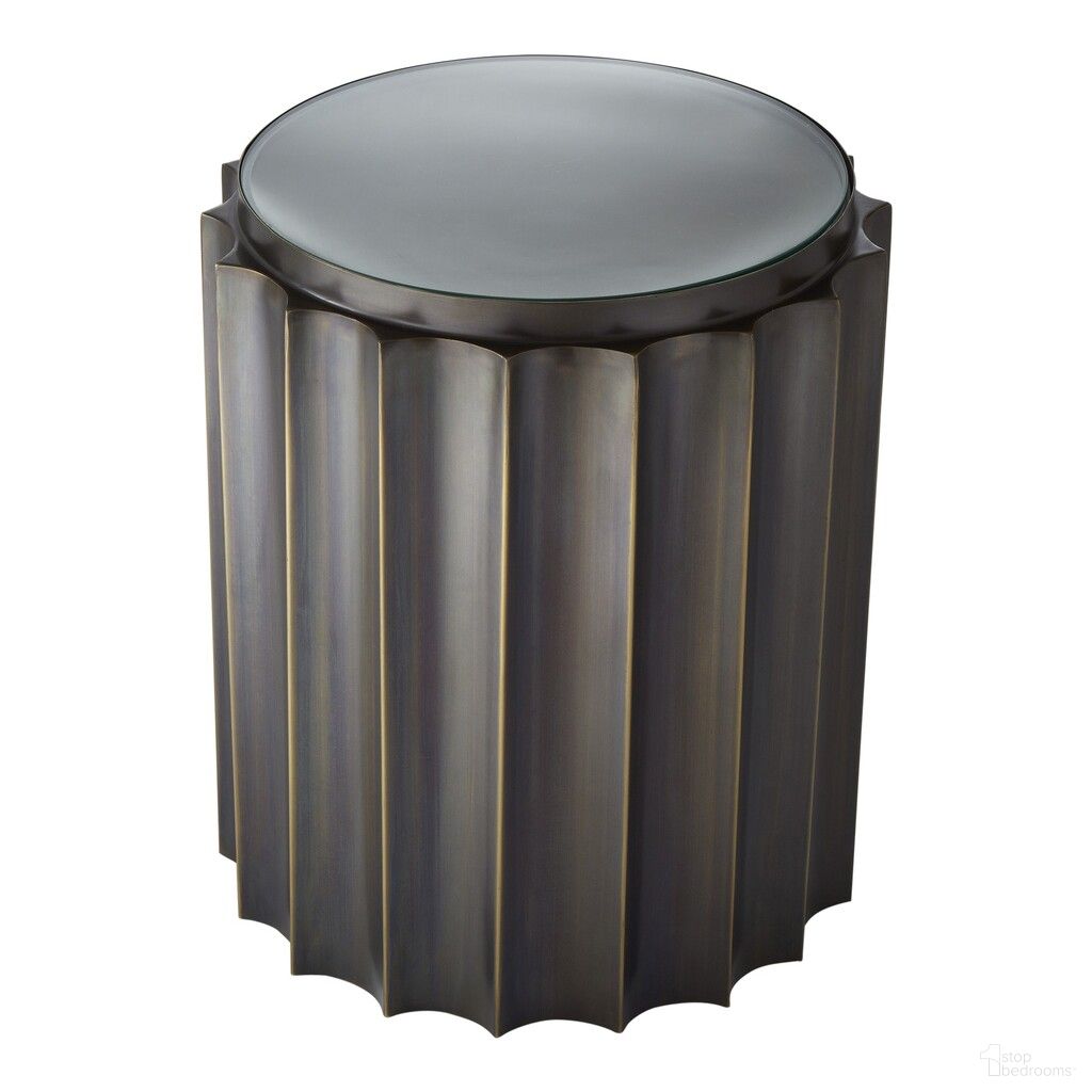 The appearance of Fluted Column Table In Bronze designed by Global Views in the modern / contemporary interior design. This bronze piece of furniture  was selected by 1StopBedrooms from Fluted Collection to add a touch of cosiness and style into your home. Sku: 992134. Material: Steel.