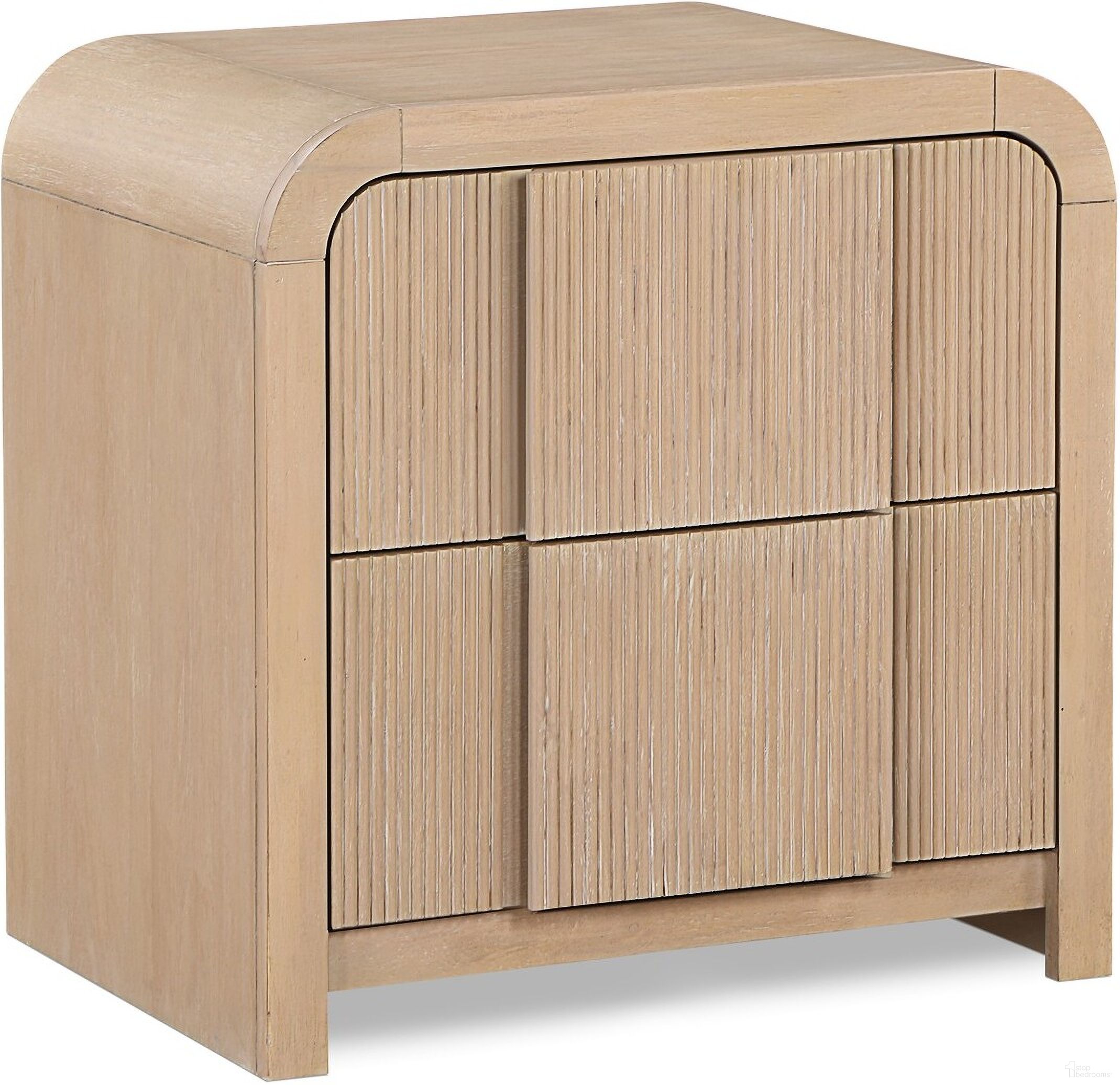 Fluted Nightstand In Natural