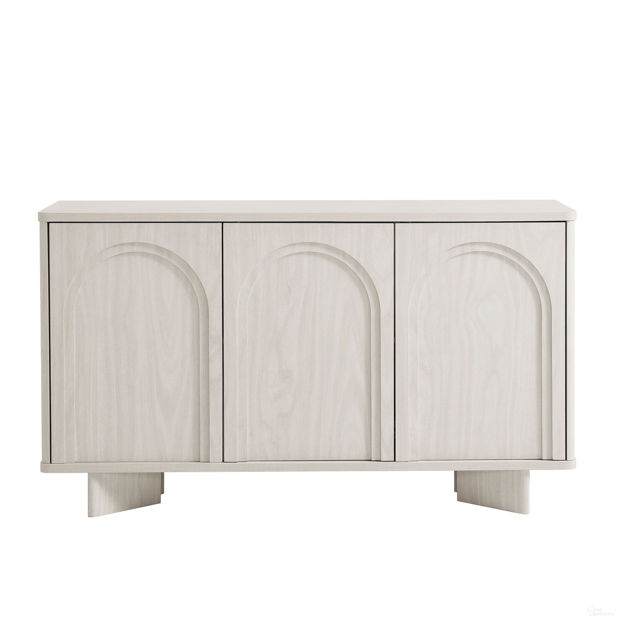 Flux Arched 3-Door Sideboard In White Wash