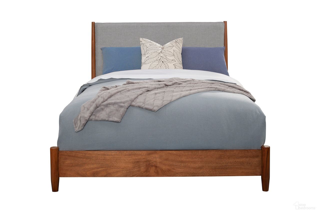The appearance of Flynn Two Tone California King Panel Bed In Chestnut and Grey designed by Alpine in the transitional interior design. This chestnut/grey piece of furniture was selected by 1StopBedrooms from Flynn Collection to add a touch of cosiness and style into your home. Sku: 999-07CK. Bed Type: Panel Bed. Bed Size: California King. Material: Mahogany.