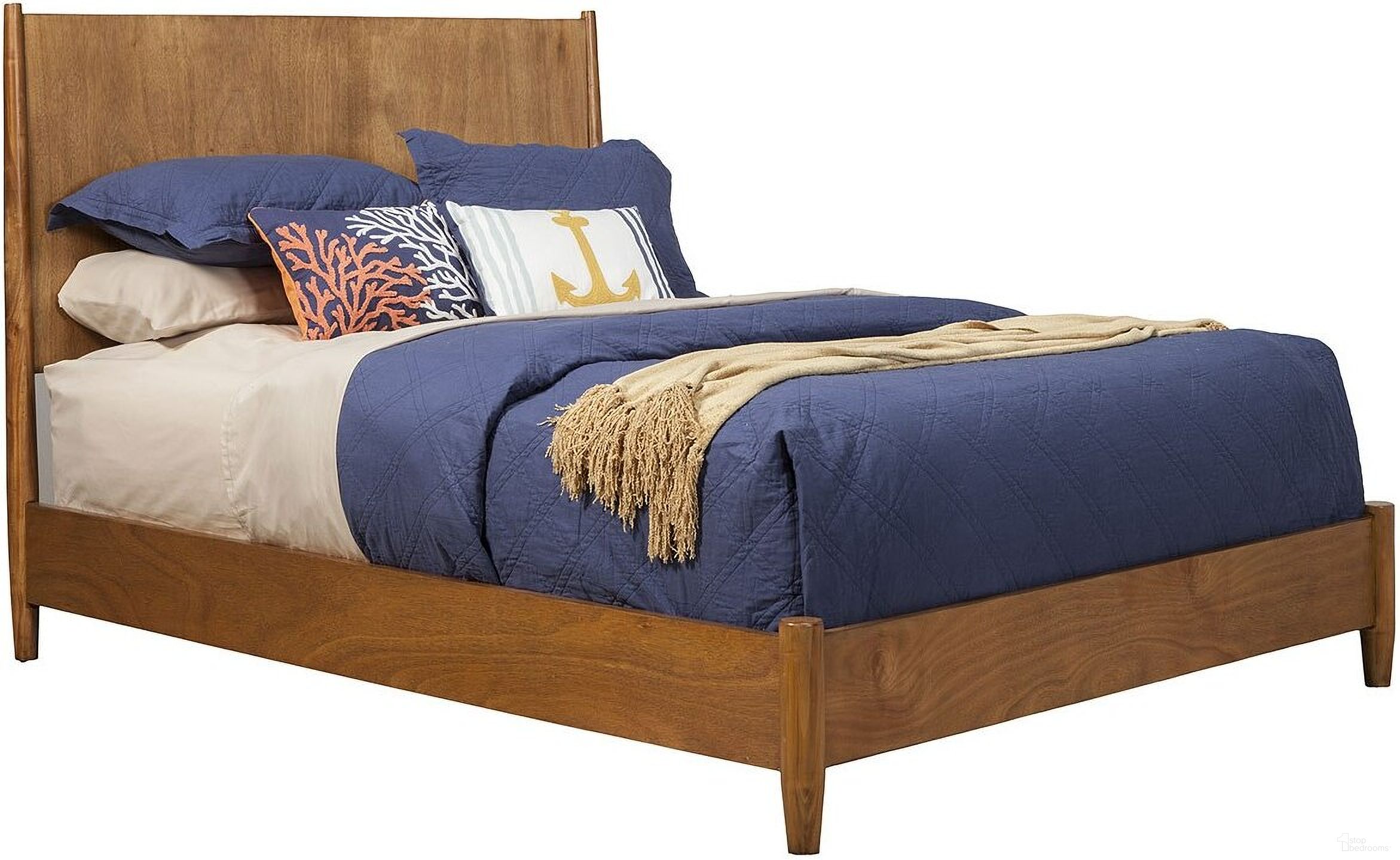 The appearance of Flynn Standard King Panel Bed In Chestnut designed by Alpine in the transitional interior design. This chestnut piece of furniture was selected by 1StopBedrooms from Flynn Collection to add a touch of cosiness and style into your home. Sku: 966-07EK. Bed Type: Panel Bed. Bed Size: King. Material: Mahogany.