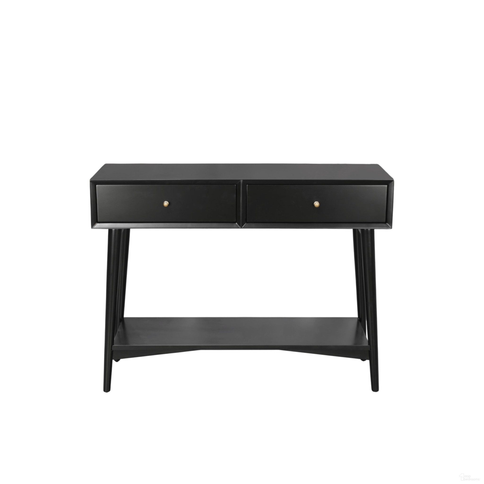 The appearance of Flynn Console Table In Chestnut designed by Alpine in the transitional interior design. This chestnut piece of furniture was selected by 1StopBedrooms from Flynn Collection to add a touch of cosiness and style into your home. Sku: 966-93. Material: Mahogany.