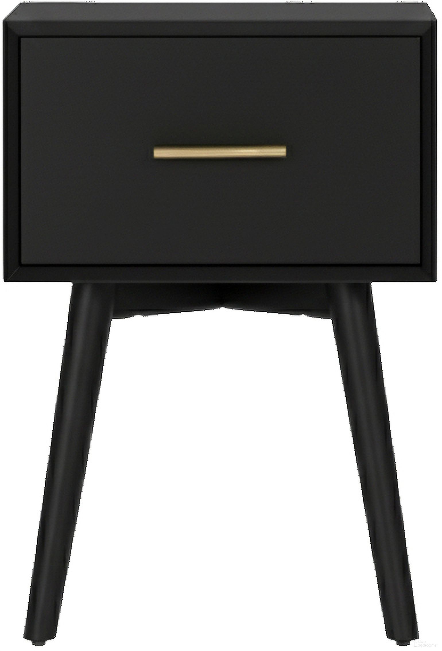 The appearance of Flynn 26 Inch End Table In Black designed by Alpine in the transitional interior design. This black piece of furniture was selected by 1StopBedrooms from Flynn Collection to add a touch of cosiness and style into your home. Sku: 966BLK-92. Material: Mahogany.