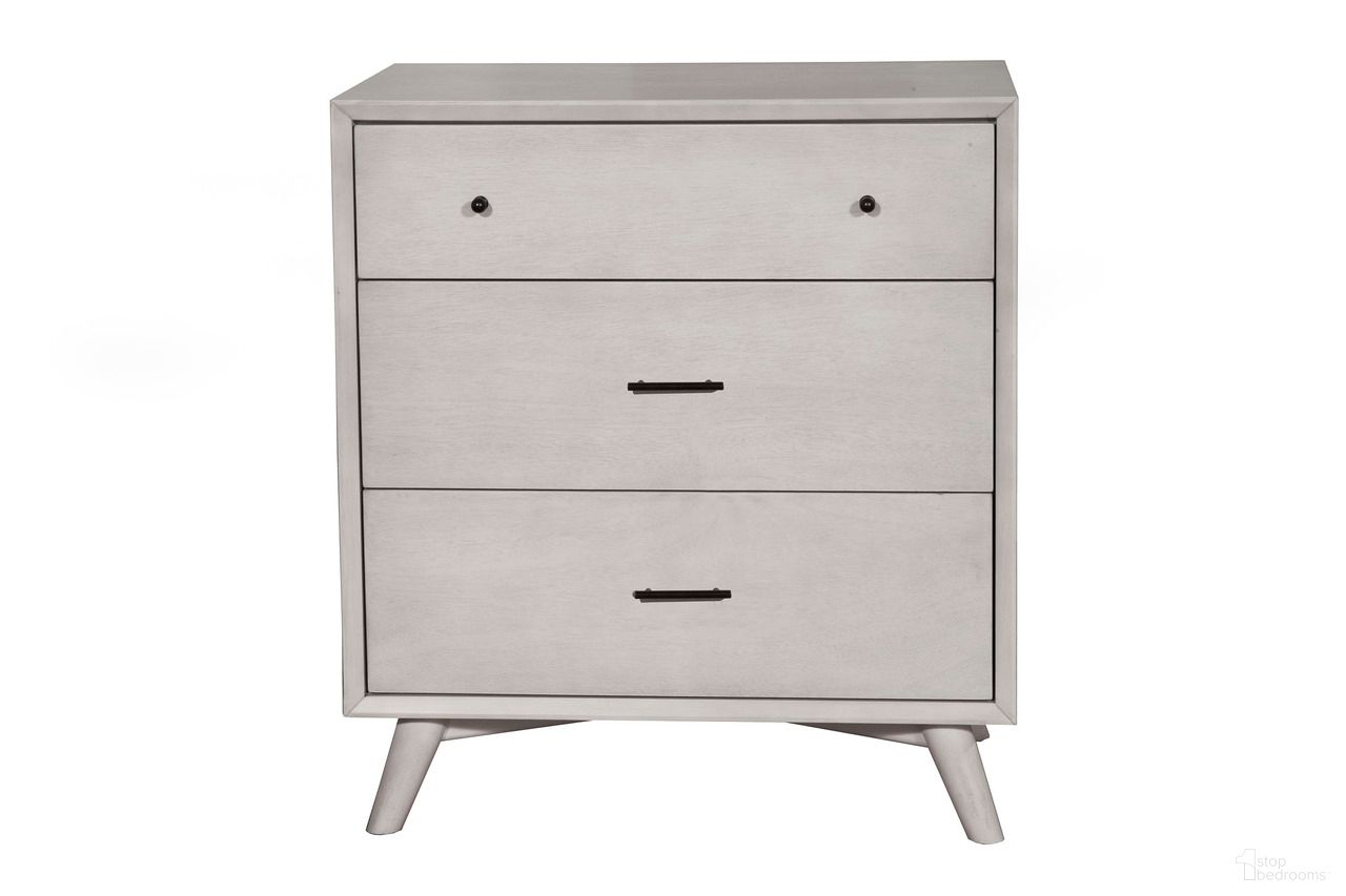 Flynn 3 Drawer Small Chest In Gray