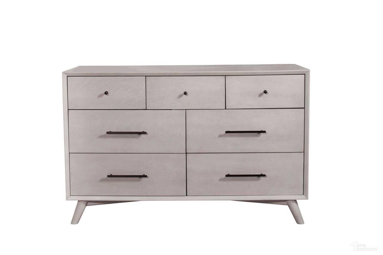 Flynn 7 Drawer Dresser In Gray