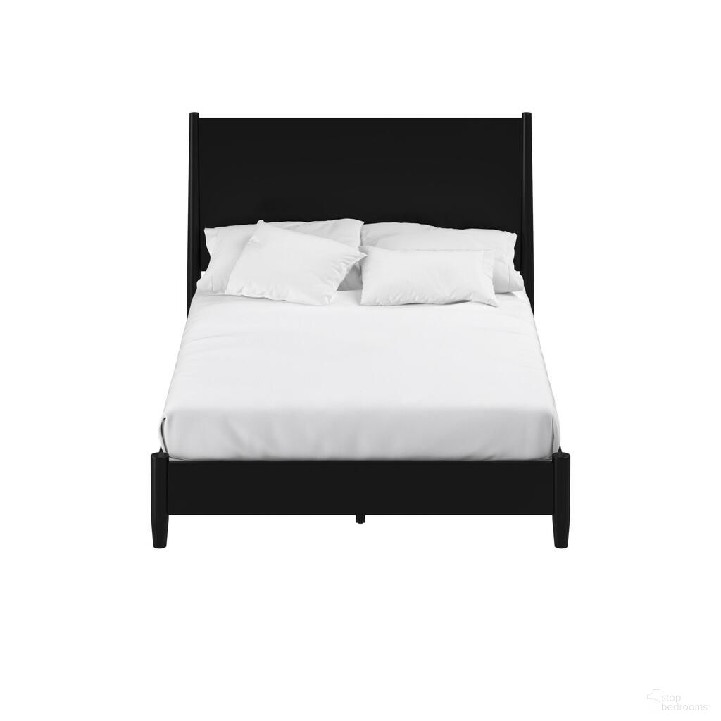 The appearance of Flynn Queen Panel Bed In Black designed by Alpine in the transitional interior design. This black piece of furniture  was selected by 1StopBedrooms from Flynn Collection to add a touch of cosiness and style into your home. Sku: 966BLK-01Q. Bed Type: Panel Bed. Bed Size: Queen. Material: Mahogany.