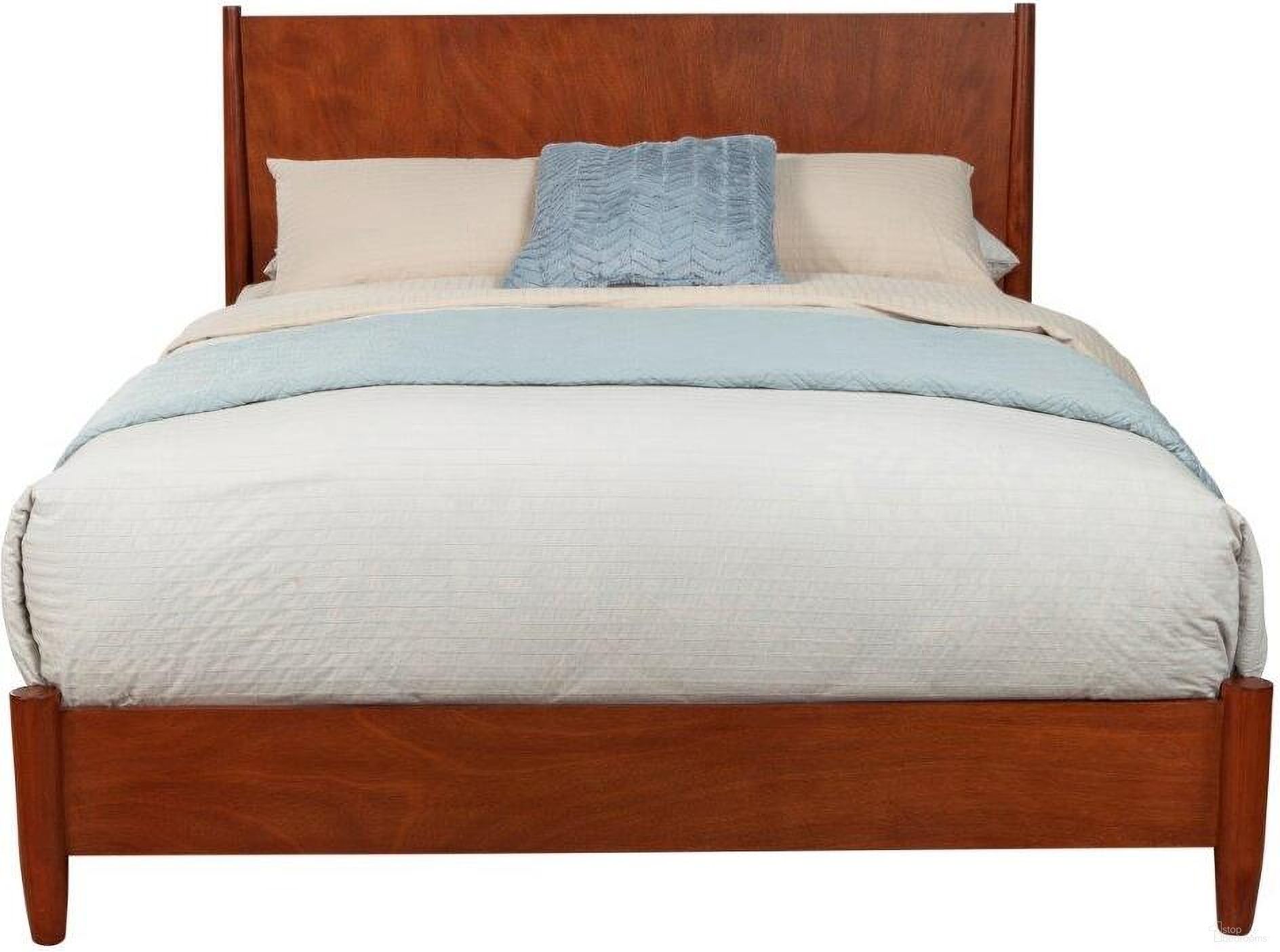 The appearance of Flynn Queen Platform Bed In Chestnut designed by Alpine in the transitional interior design. This chestnut piece of furniture was selected by 1StopBedrooms from Flynn Collection to add a touch of cosiness and style into your home. Sku: 766-01Q. Bed Type: Platform Bed. Bed Size: Queen. Material: Mahogany.