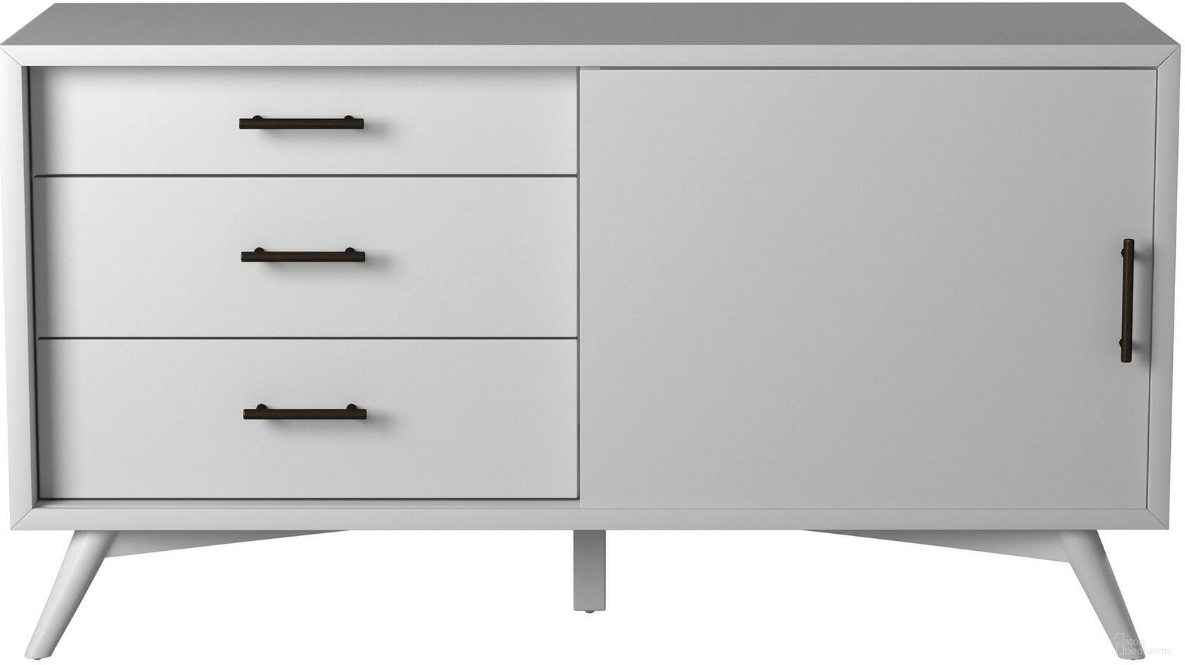 The appearance of Flynn Small TV Console In White designed by Alpine in the transitional interior design. This white piece of furniture was selected by 1StopBedrooms from Flynn Collection to add a touch of cosiness and style into your home. Sku: 966-W-15. Material: Mahogany.