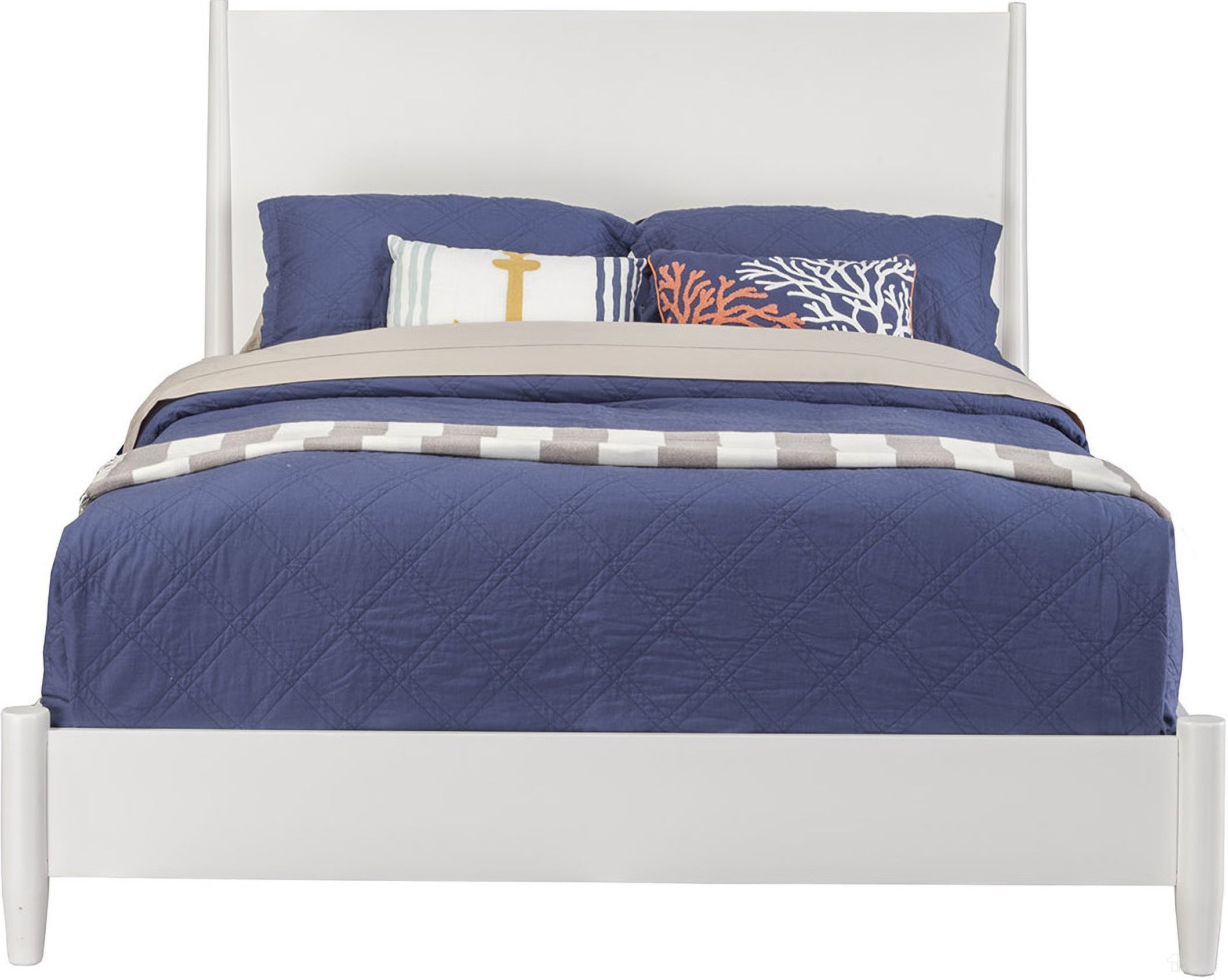 Flynn Standard King Platform Bed In White