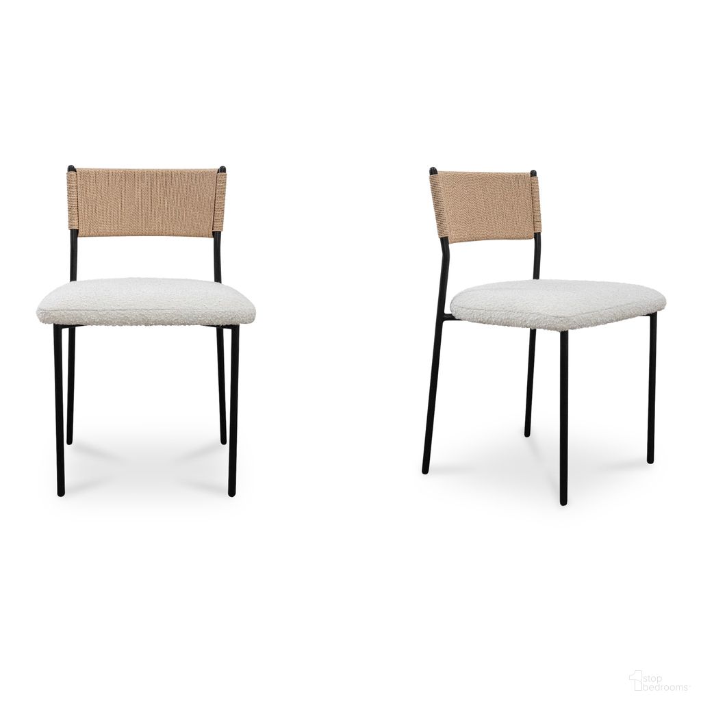The appearance of Foley Dining Chair Set of 2 In White designed by Moes Home in the modern / contemporary interior design. This white piece of furniture  was selected by 1StopBedrooms from Foley Collection to add a touch of cosiness and style into your home. Sku: ZT-1045-18. Material: Polyester. Chair Type: Side Chair.