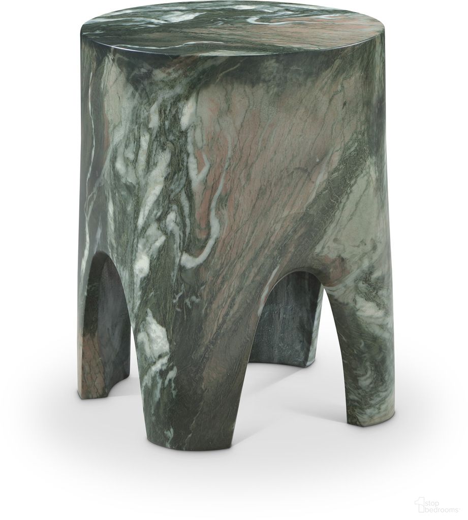 The appearance of Foligno Marble Finish Concrete End Table In Green designed by Meridian in the modern / contemporary interior design. This green piece of furniture  was selected by 1StopBedrooms from Foligno Collection to add a touch of cosiness and style into your home. Sku: 99054Green-ET. Material: Concrete.