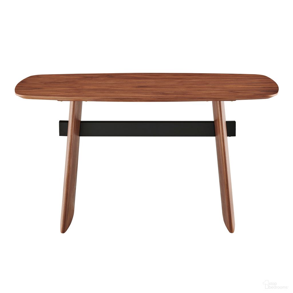The appearance of Folke 55 Inch Desk In Walnut designed by Euro Style in the traditional interior design. This walnut piece of furniture  was selected by 1StopBedrooms from Folke Collection to add a touch of cosiness and style into your home. Sku: 19738-WAL. Material: MDF.