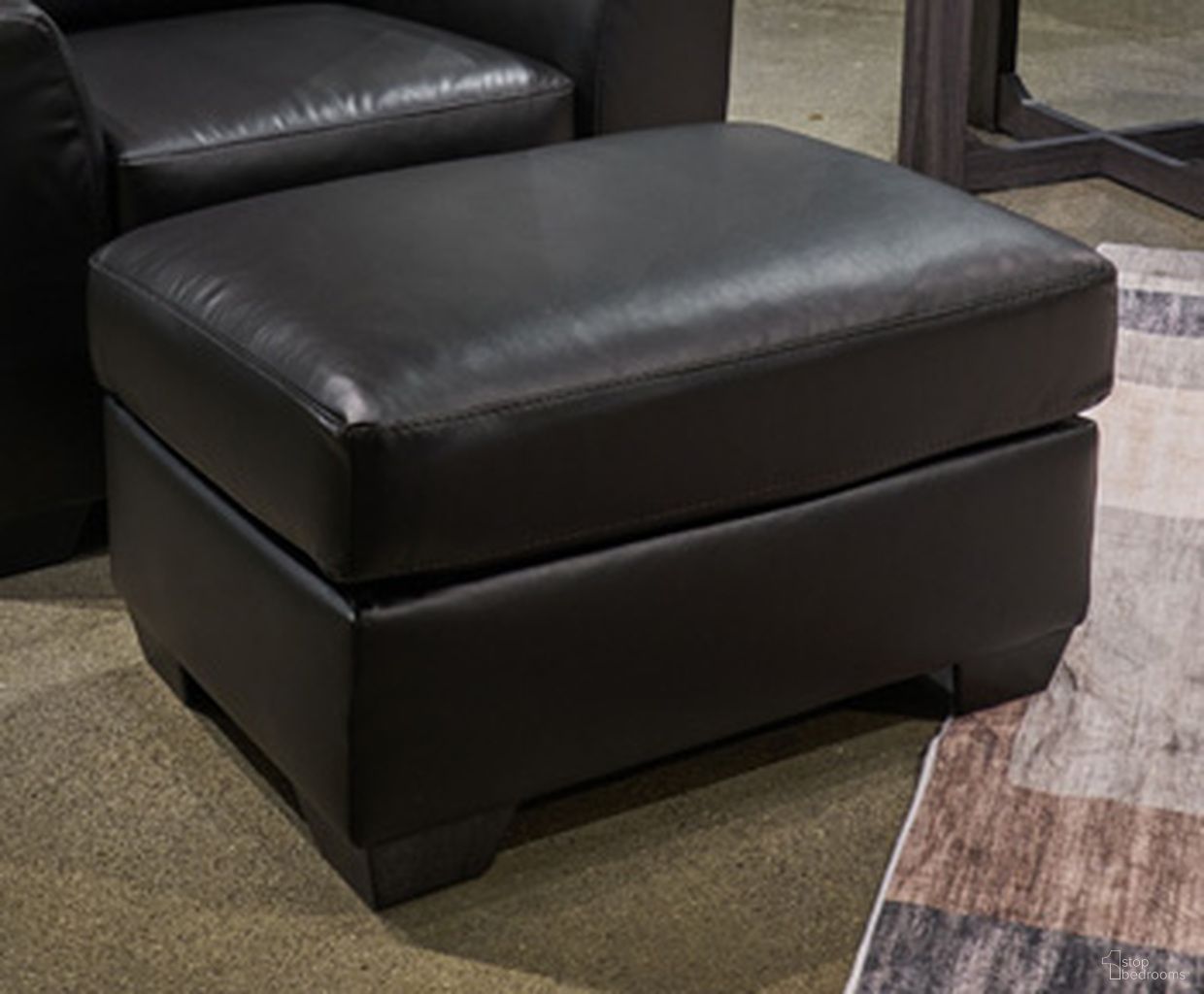 Follino Ottoman In Midnight