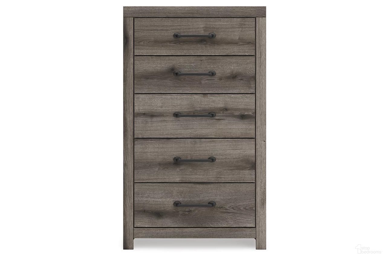 The appearance of Fondenlane Chest of Drawers In Brown Gray designed by Signature Design by Ashley in the transitional interior design. This brown gray piece of furniture was selected by 1StopBedrooms from Fondenlane Collection to add a touch of cosiness and style into your home. Sku: NCB2405-46. Material: Wood.
