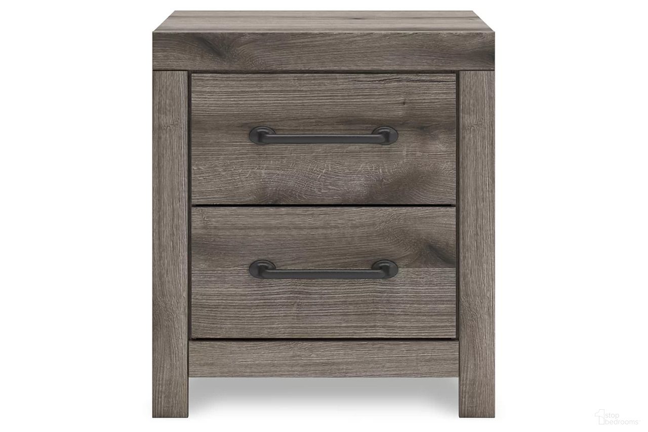 The appearance of Fondenlane Nightstand In Brown Gray designed by Signature Design by Ashley in the transitional interior design. This brown gray piece of furniture  was selected by 1StopBedrooms from Fondenlane Collection to add a touch of cosiness and style into your home. Sku: NCB2405-92. Material: Wood.