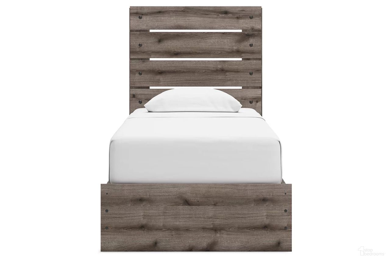 The appearance of Fondenlane Twin Panel Bed with Storage In Brown Gray designed by Signature Design by Ashley in the transitional interior design. This brown gray piece of furniture was selected by 1StopBedrooms from Fondenlane Collection to add a touch of cosiness and style into your home. Sku: B100-11;NCB2405-50;NCB2405-50;NCB2405-53. Bed Type: Panel Bed. Material: Wood. Bed Size: Twin.