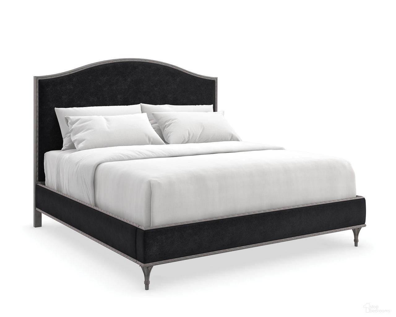 Fontainebleau King Platform Bed In Black