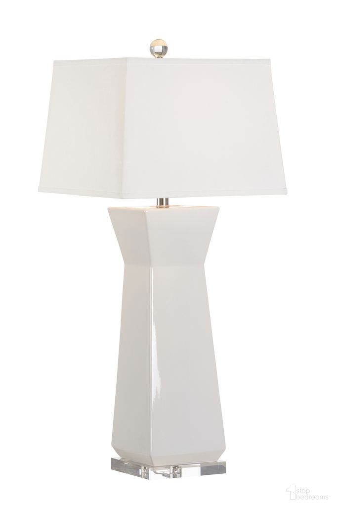 The appearance of Fontainebleau Table Lamp In White and Cream designed by Chelsea House in the modern / contemporary interior design. This white/cream piece of furniture  was selected by 1StopBedrooms from Jamie Merida Collection to add a touch of cosiness and style into your home. Sku: 70047. Material: Ceramic.