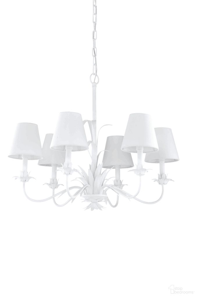 The appearance of Fontana Chandelier With Shades In White and Cream designed by Wildwood in the modern / contemporary interior design. This white/cream piece of furniture was selected by 1StopBedrooms from Meg Braff Collection to add a touch of cosiness and style into your home. Sku: 12133. Material: Steel.