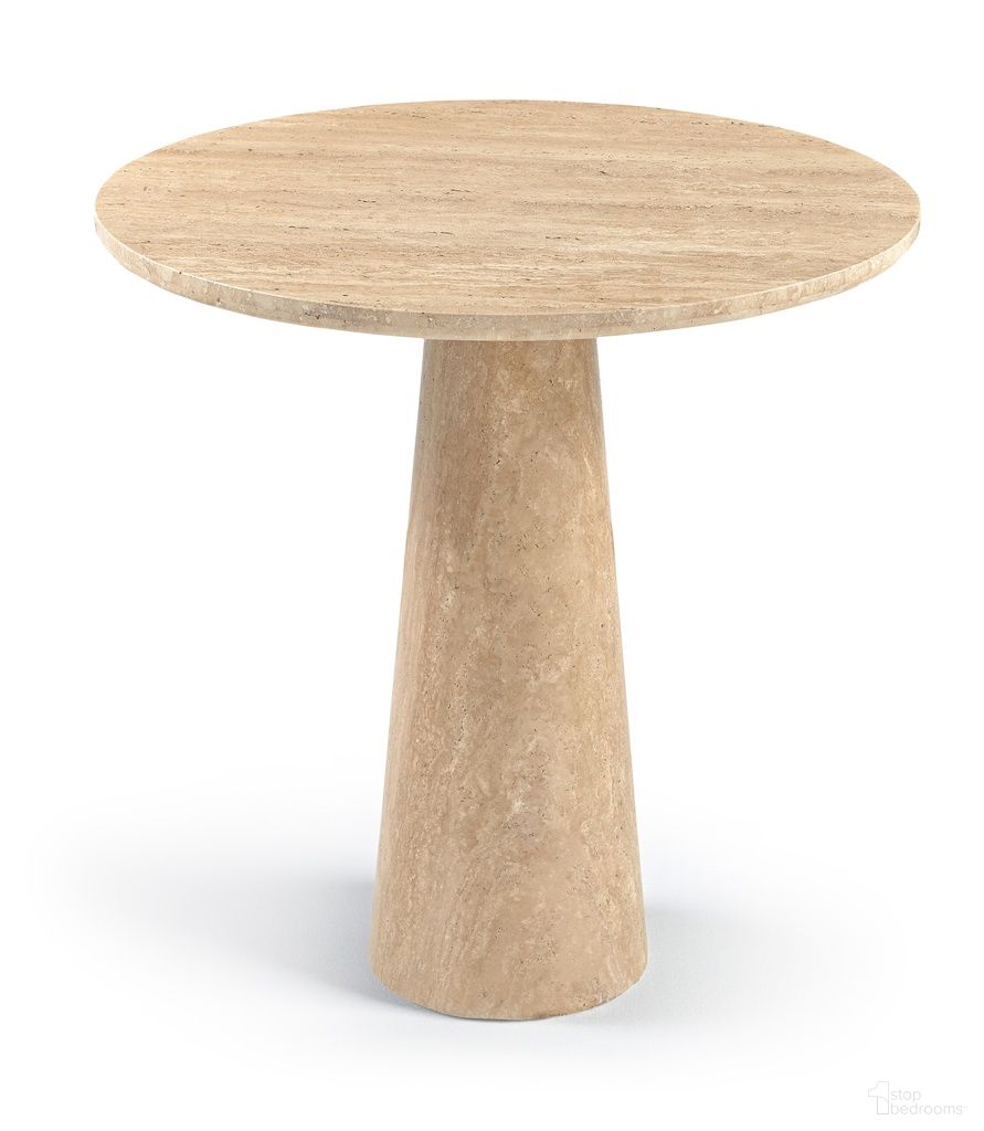 Fontelina 30 Inch Bistro Dining Table In Travertine