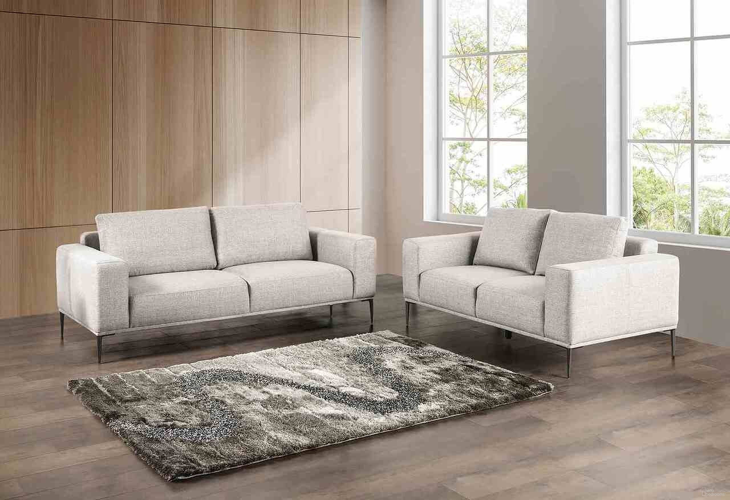 The appearance of Forde Living Room Set In Gray designed by Furniture of America in the modern / contemporary interior design. This gray piece of furniture was selected by 1StopBedrooms from Forde Collection to add a touch of cosiness and style into your home. Sku: FM63009GY-SF;FM63009GY-LV. Material: Chenille.