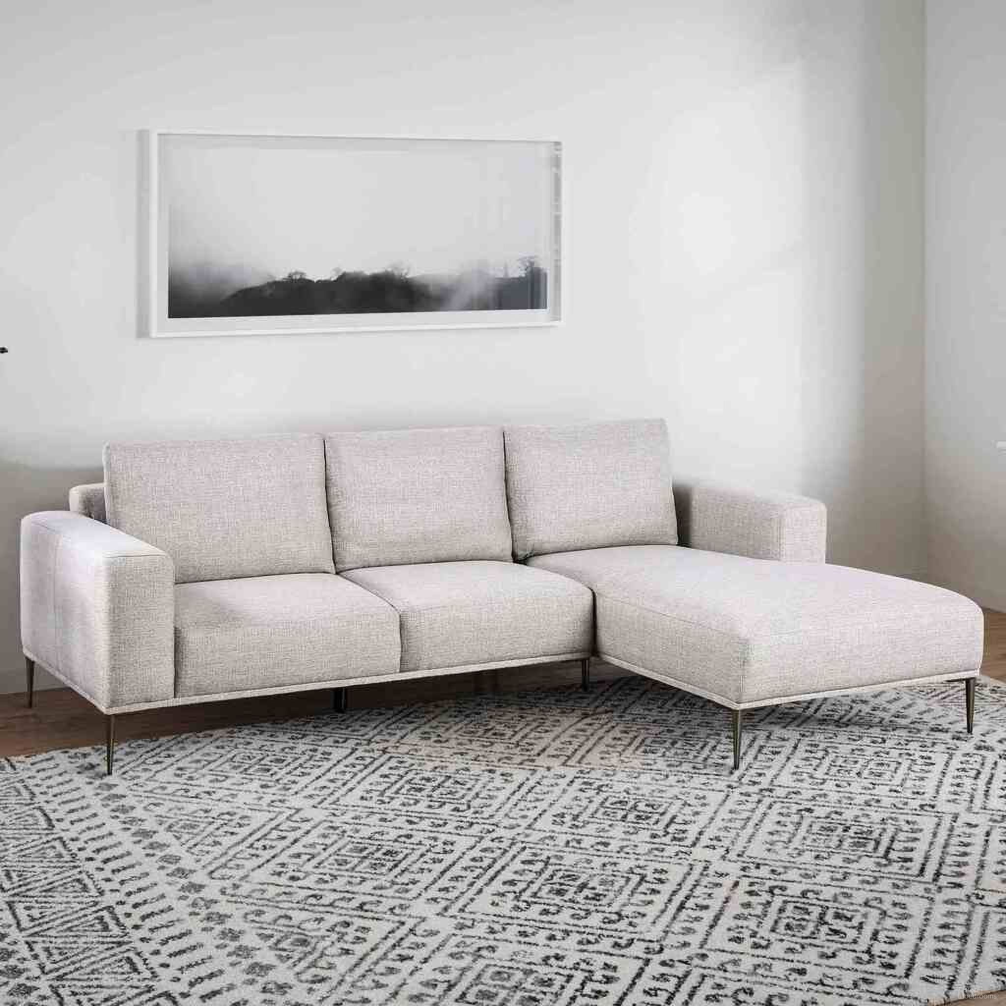 The appearance of Forde Right Chaise Sectional In Gray designed by Furniture of America in the modern / contemporary interior design. This gray piece of furniture was selected by 1StopBedrooms from Forde Collection to add a touch of cosiness and style into your home. Sku: FM63009GY-LLV;FM63009GY-RCE. Material: Chenille.