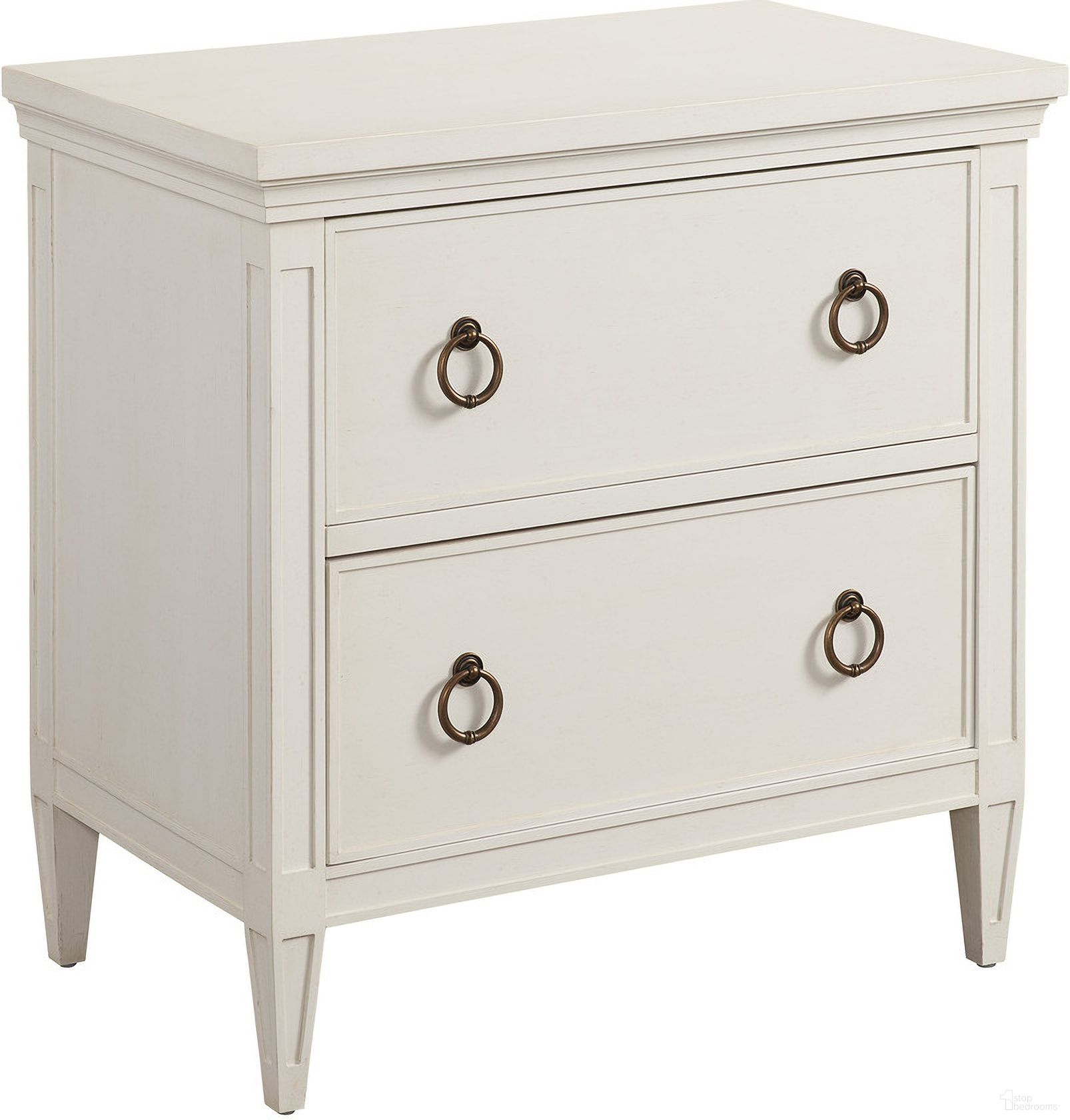 The appearance of Laguna Forest Nightstand In Tides 01-0935-621 designed by Barclay Butera in the transitional interior design. This tides piece of furniture was selected by 1StopBedrooms from Laguna Collection to add a touch of cosiness and style into your home. Sku: 935-621. Material: Wood.