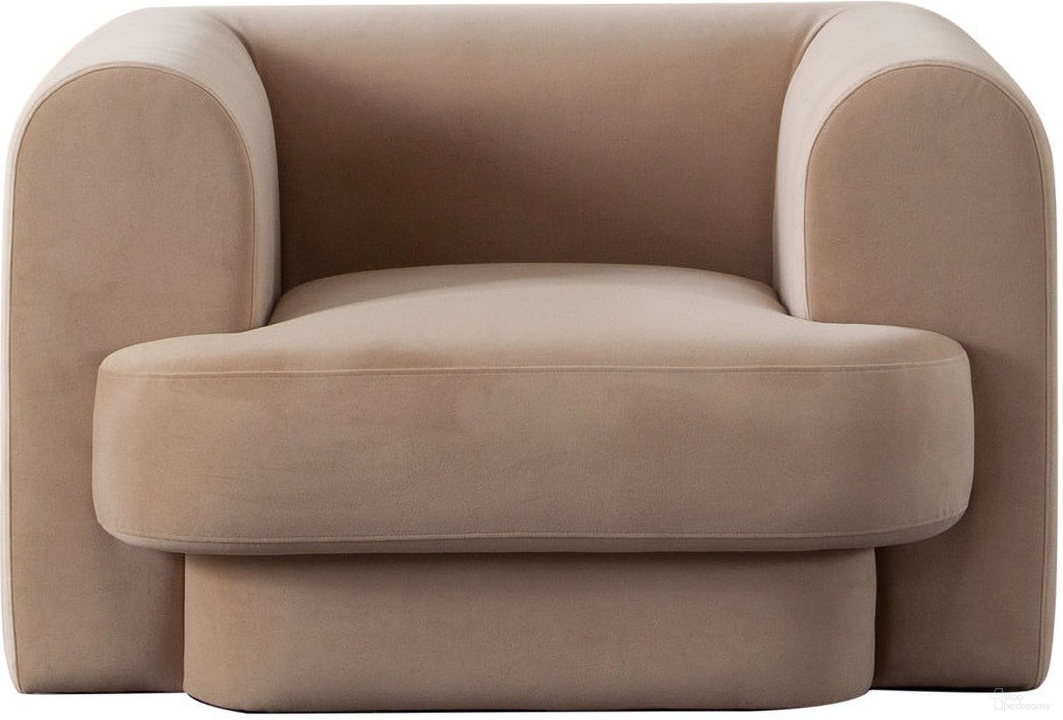 Form Chair In Camel Performance Velvet