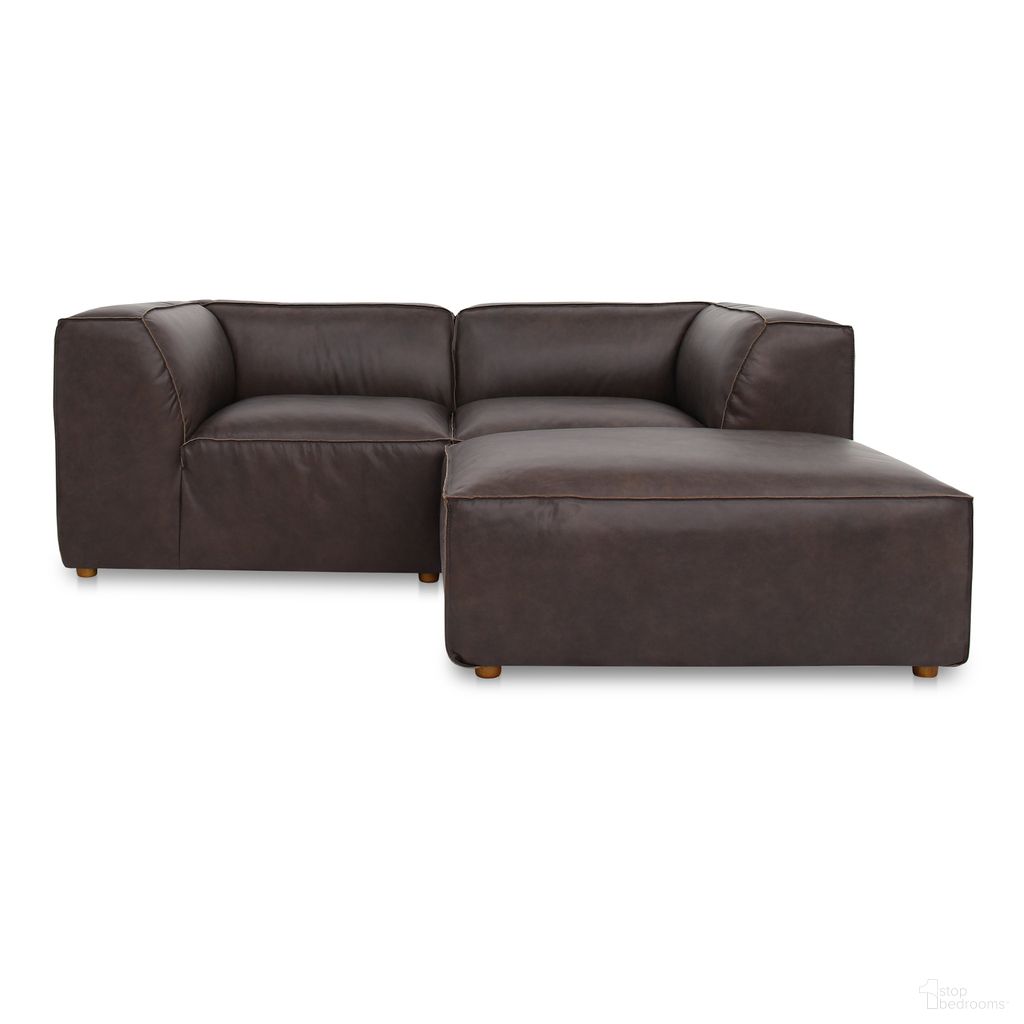 The appearance of Form Nook Modular Sectional In Espresso Brown designed by Moes Home in the modern / contemporary interior design. This espresso brown piece of furniture was selected by 1StopBedrooms from Form Collection to add a touch of cosiness and style into your home. Sku: XQ-1006-20. Material: Leather.