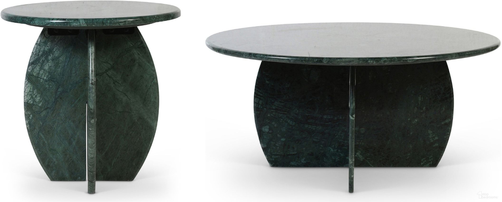 The appearance of Formentera Occasional Table Set In Green designed by Meridian in the modern / contemporary interior design. This green piece of furniture was selected by 1StopBedrooms from Formentera Collection to add a touch of cosiness and style into your home. Sku: 219Green-CT Box 1/2 (Top);219Green-CT Box 2/2 (Base);219Green-ET Box 1/2 (Top);219Green-ET Box 2/2 (Base). Material: Marble.