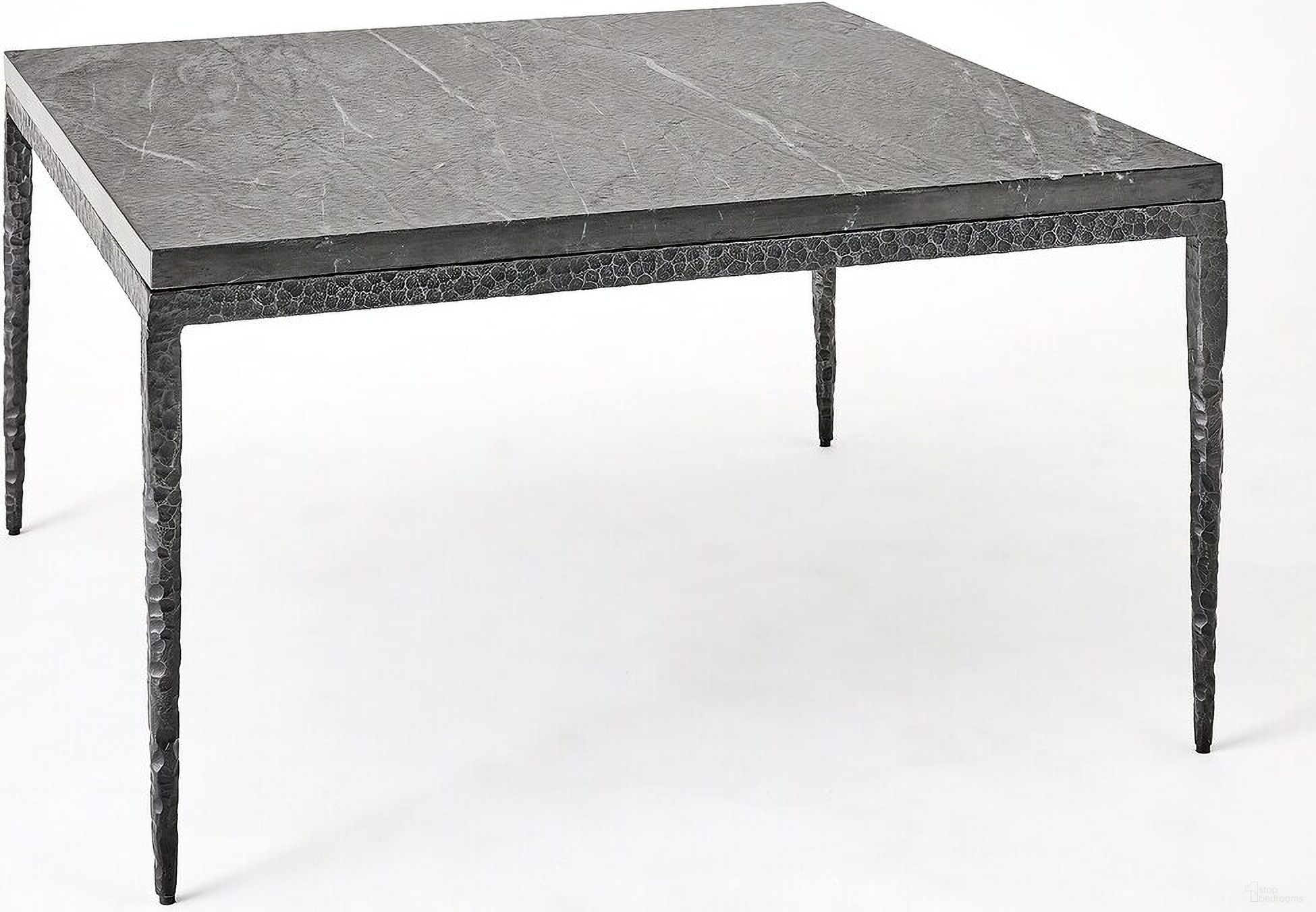 The appearance of Forrester Cocktail Tableened/Flamed Marble In Black designed by Global Views in the modern / contemporary interior design. This black piece of furniture  was selected by 1StopBedrooms from Forrester Collection to add a touch of cosiness and style into your home. Sku: 791698. Material: MDF.
