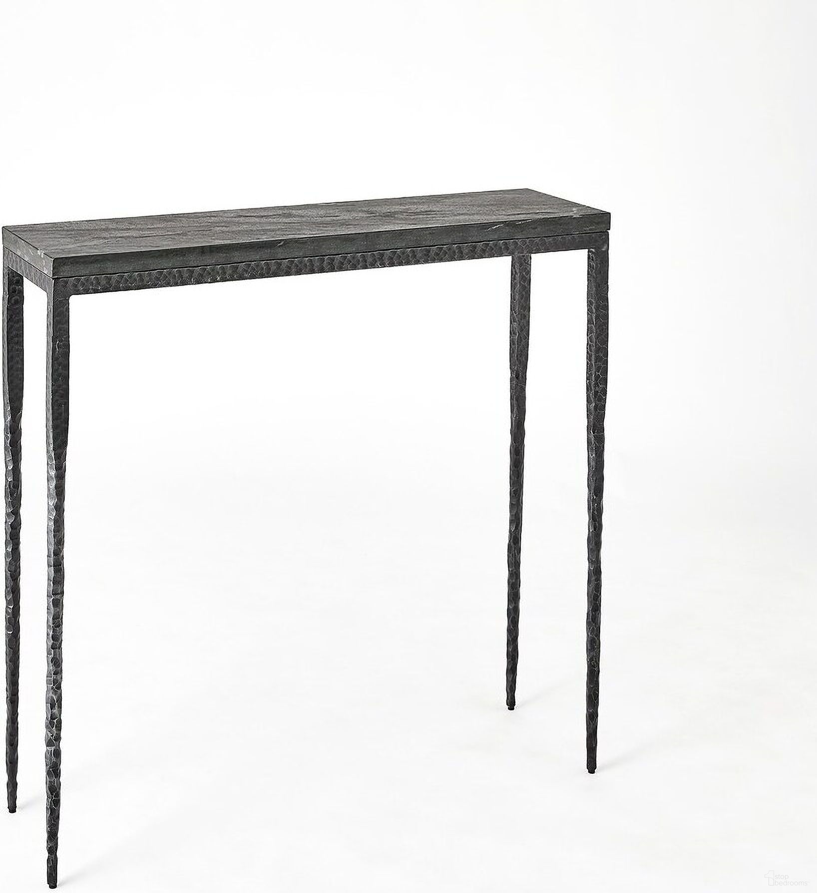 The appearance of Forrester Small Consoleened/Flamed Marble In Black designed by Global Views in the modern / contemporary interior design. This black piece of furniture  was selected by 1StopBedrooms from Forrester Collection to add a touch of cosiness and style into your home. Sku: 791696. Material: MDF.