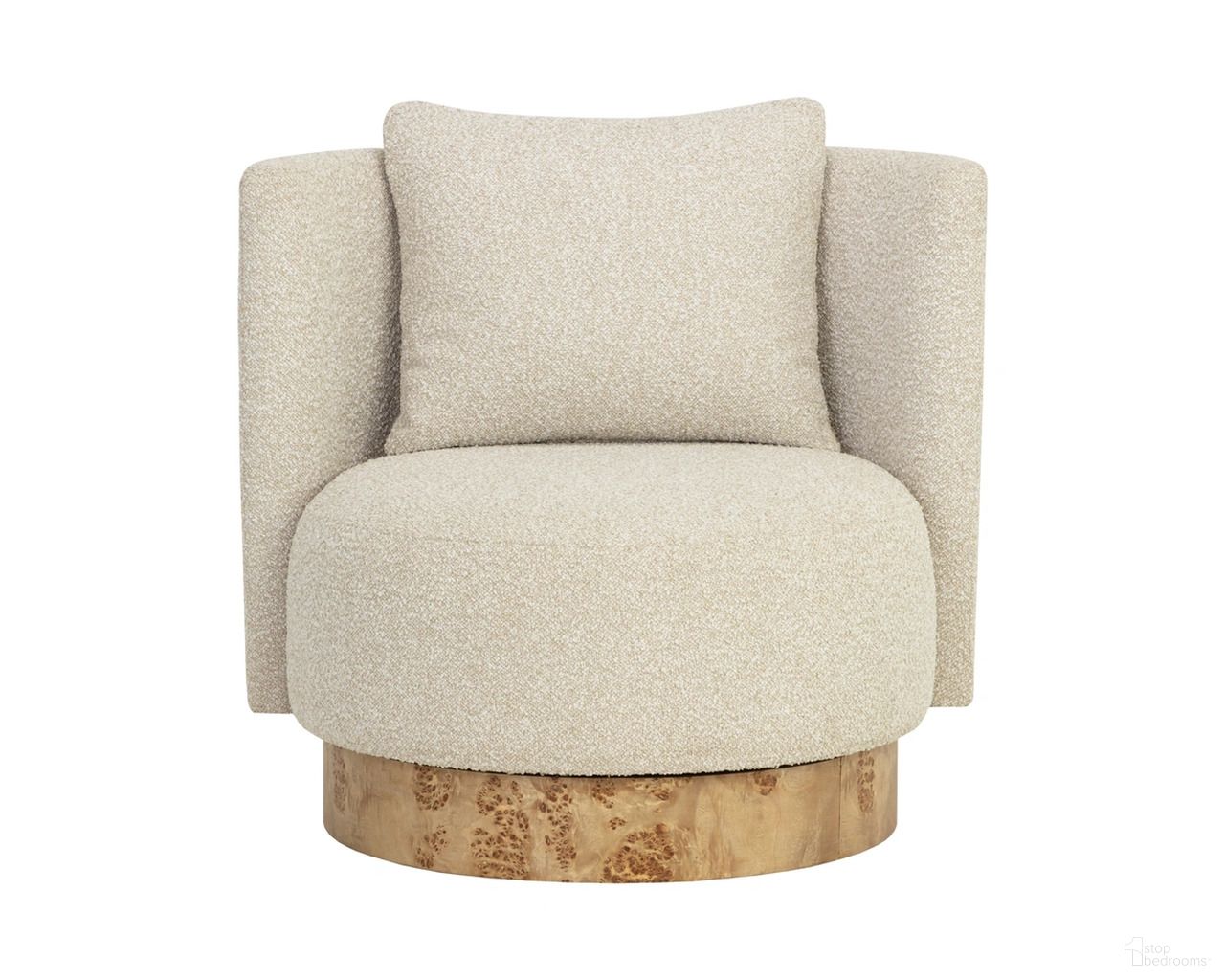 Fortis Swivel Lounge Chair In Santa Cruz Oatmeal