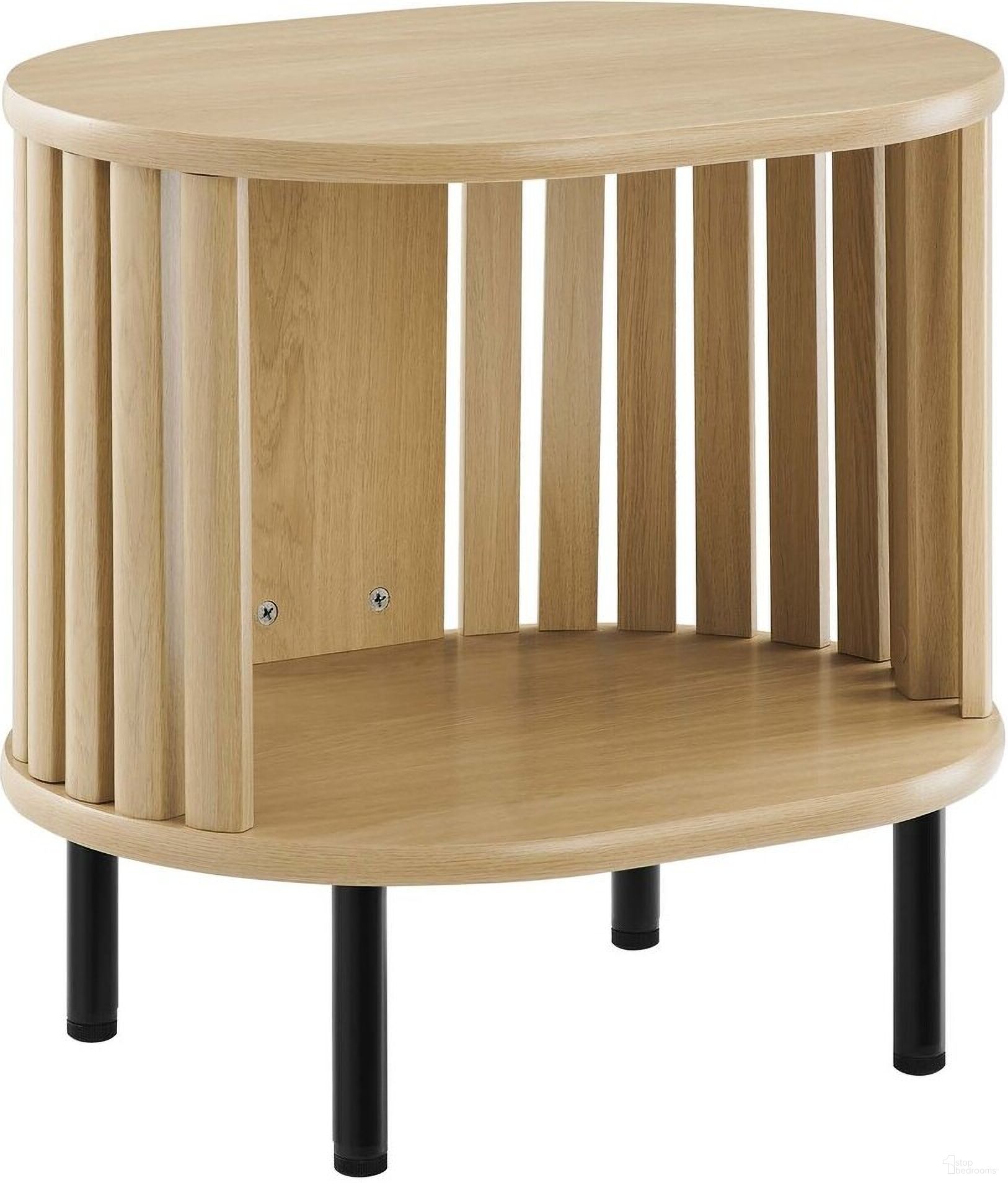 The appearance of Fortitude Side Table In Oak designed by Modway in the modern / contemporary interior design. This oak piece of furniture  was selected by 1StopBedrooms from Fortitude Collection to add a touch of cosiness and style into your home. Sku: EEI-6523-OAK. Material: Metal.