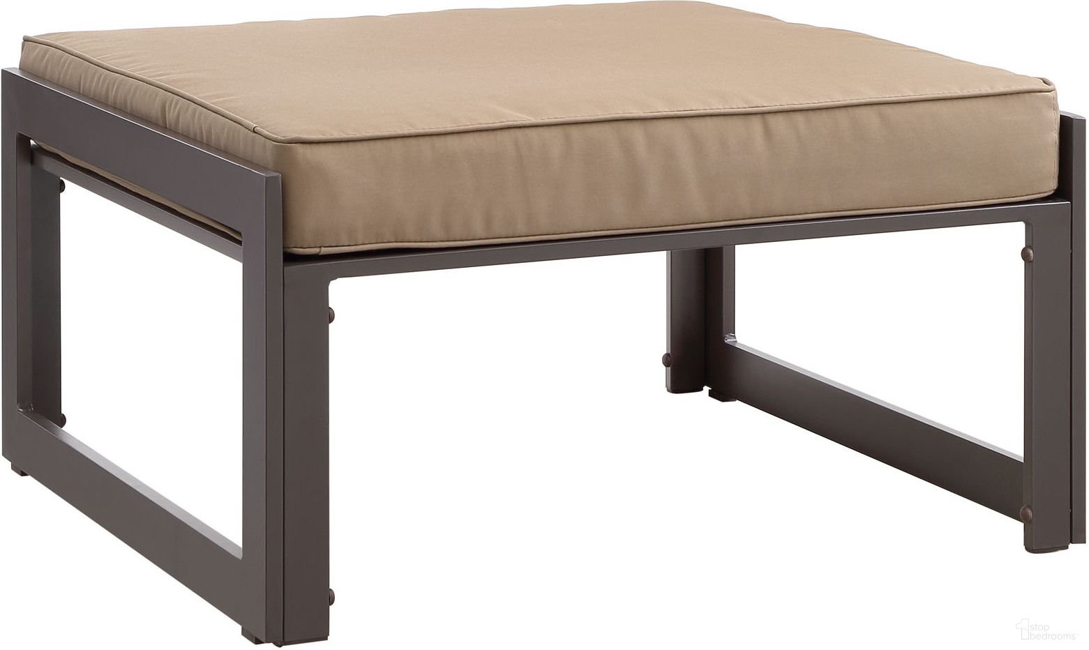 The appearance of Fortuna Brown Mocha Outdoor Patio Ottoman designed by Modway in the modern / contemporary interior design. This brown mocha piece of furniture  was selected by 1StopBedrooms from Fortuna Collection to add a touch of cosiness and style into your home. Sku: EEI-1521-BRN-MOC. Material: Polyester.