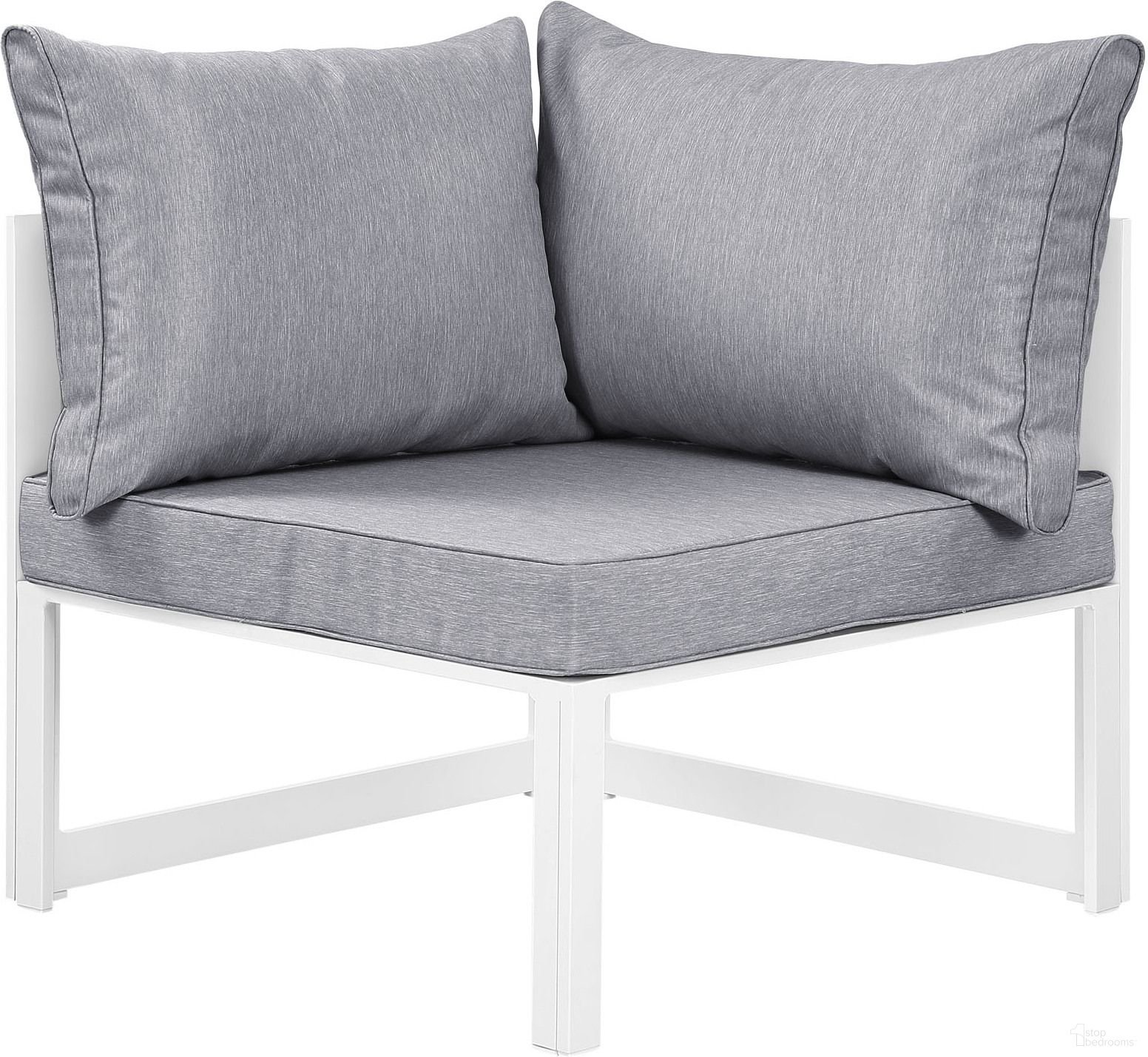 The appearance of Fortuna White and Gray Corner Outdoor Patio Arm Chair EEI-1518-WHI-GRY designed by Modway in the modern / contemporary interior design. This white and gray piece of furniture was selected by 1StopBedrooms from Fortuna Collection to add a touch of cosiness and style into your home. Sku: EEI-1518-WHI-GRY. Material: Polyester.