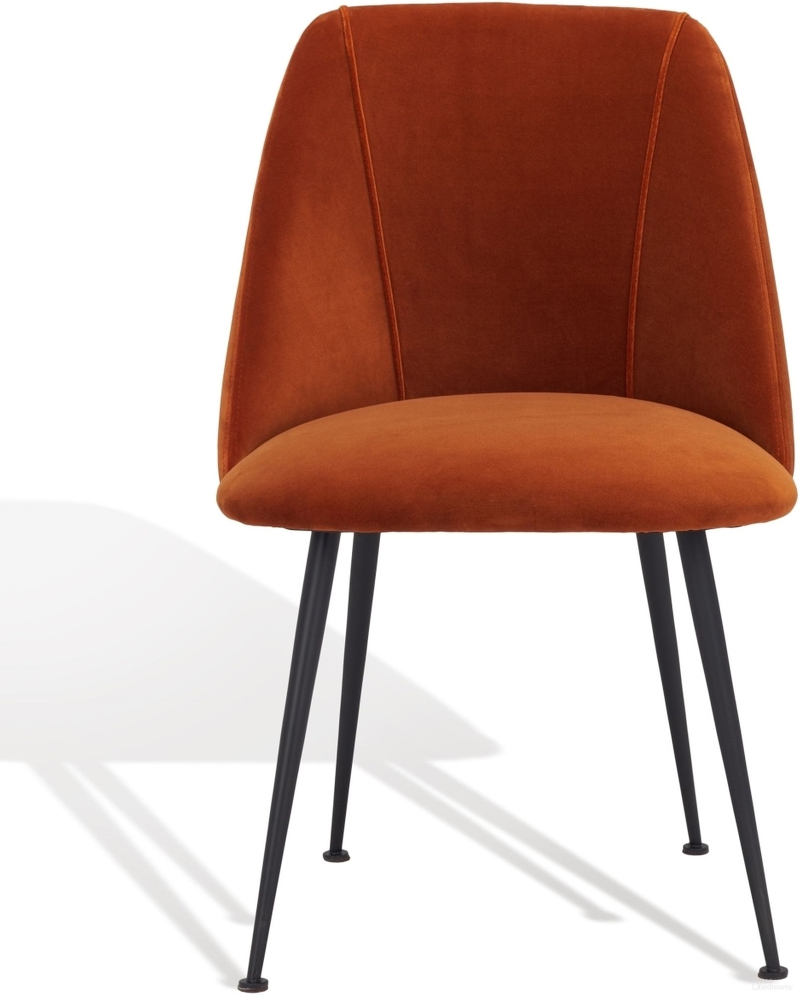 The appearance of Foster Dining Chair In Rust and Black designed by Safavieh Couture in the modern / contemporary interior design. This rust and black piece of furniture  was selected by 1StopBedrooms from Foster Collection to add a touch of cosiness and style into your home. Sku: SFV4508F. Material: Wood. Chair Type: Side Chair.