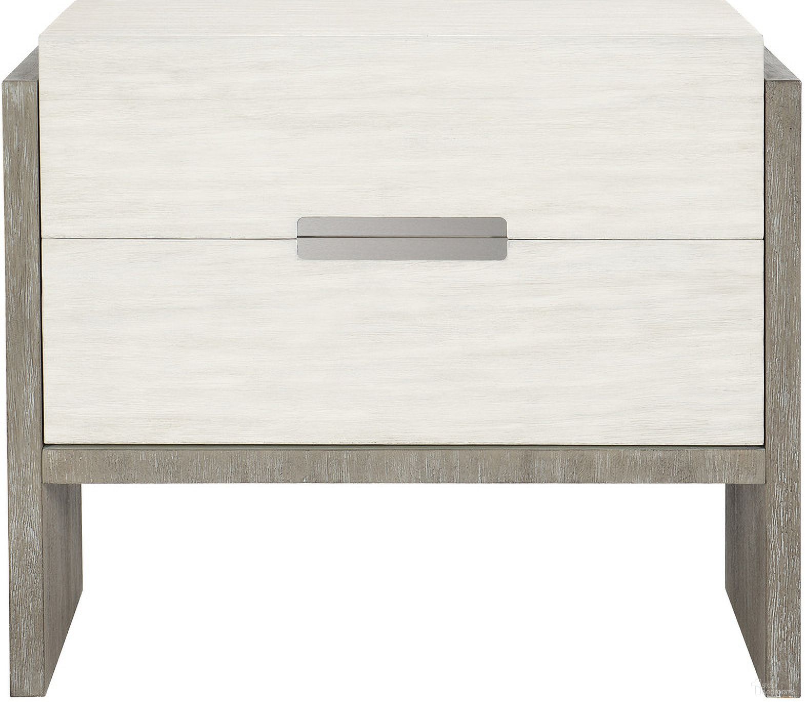 The appearance of Foundations 2-Drawer Nightstand designed by Bernhardt in the modern / contemporary interior design. This linen/light shale piece of furniture  was selected by 1StopBedrooms from Foundations Collection to add a touch of cosiness and style into your home. Sku: 306230. Material: Wood.