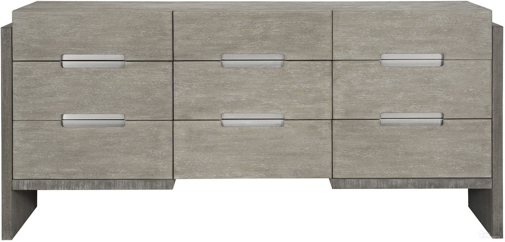 The appearance of Foundations Dresser in Dark Shale Finish designed by Bernhardt in the modern / contemporary interior design. This dark shale/light shale piece of furniture was selected by 1StopBedrooms from Foundations Collection to add a touch of cosiness and style into your home. Sku: 306052. Material: Wood.