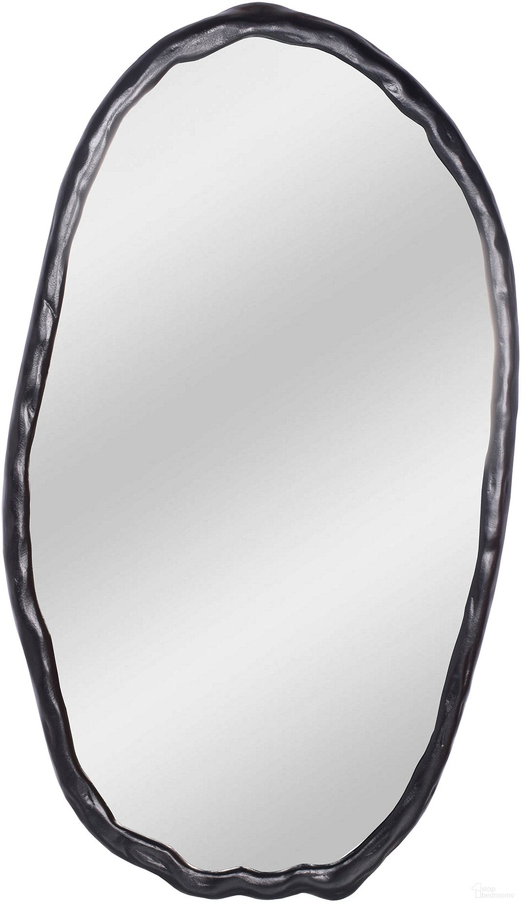 The appearance of Foundry Oval Mirror In Black designed by Moes Home in the modern / contemporary interior design. This black piece of furniture was selected by 1StopBedrooms from Foundry Collection to add a touch of cosiness and style into your home. Sku: FI-1113-02. Material: Aluminum.