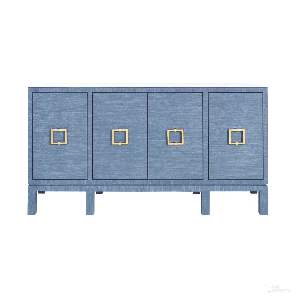 The appearance of Four Door Buffet In Blue designed by Worlds Away in the modern / contemporary interior design. This blue piece of furniture was selected by 1StopBedrooms from to add a touch of cosiness and style into your home. Sku: EFFIE BL. Material: Wood.