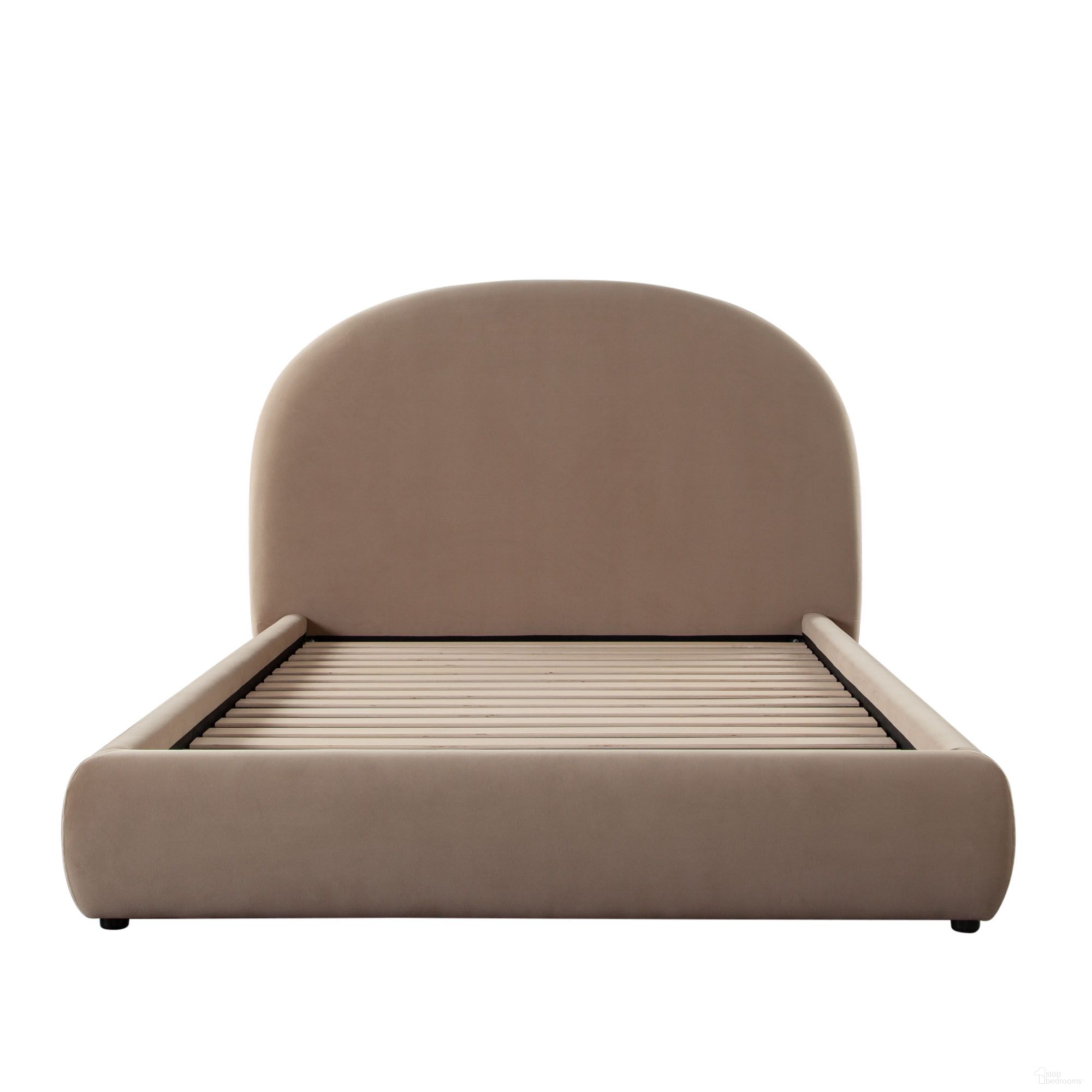 The appearance of Fox Queen Bed In Camel Performance Velvet with Arch Headboard designed by Diamond Sofa in the modern / contemporary interior design. This camel piece of furniture was selected by 1StopBedrooms from Fox Collection to add a touch of cosiness and style into your home. Sku: FOXCAQUHB;FOXCAQUFBSR. Bed Type: Platform Bed. Material: Fabric. Bed Size: Queen.