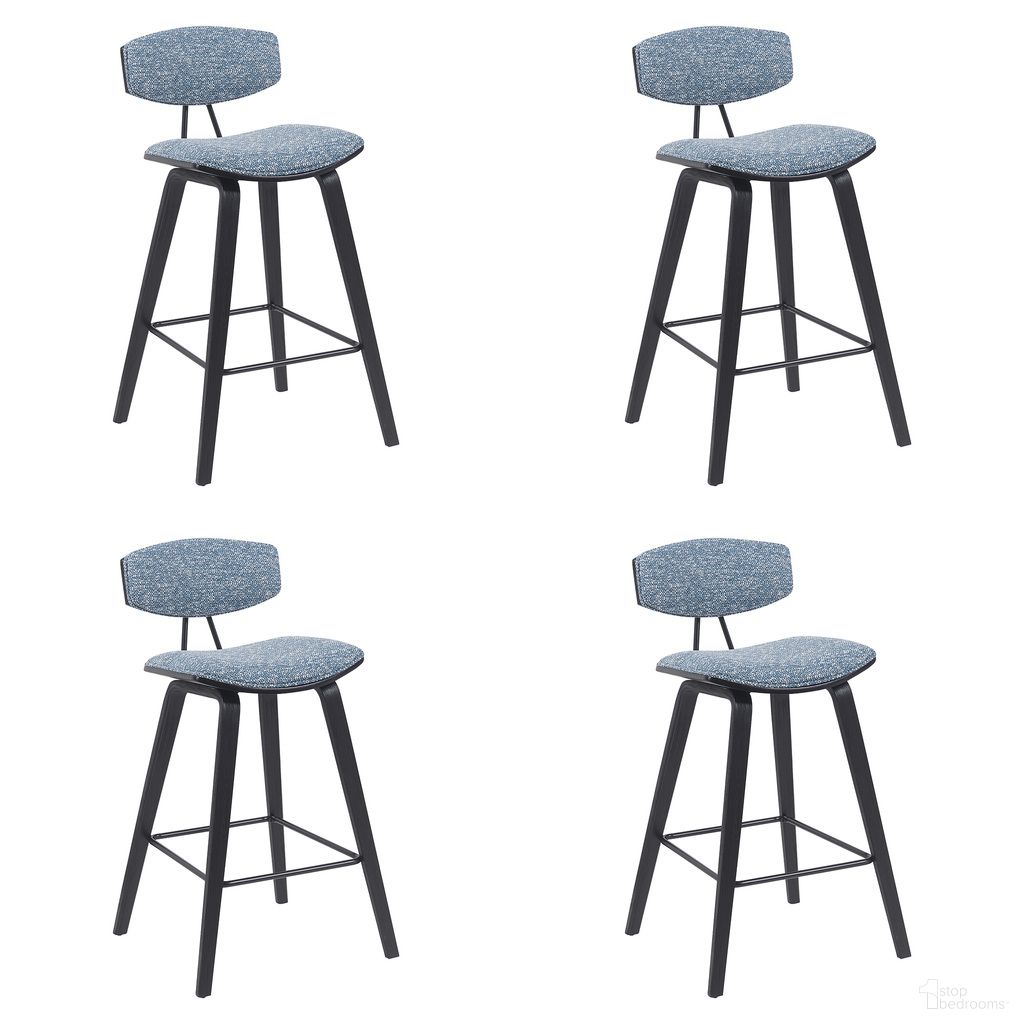 The appearance of Fox Swivel Counter Height Bar Stool Set of 4 In Speckled Blue and Black designed by Armen Living in the modern / contemporary interior design. This speckled blue and black piece of furniture was selected by 1StopBedrooms from Fox Collection to add a touch of cosiness and style into your home. Sku: LCFOBABLSBLU26;LCFOBABLSBLU26;LCFOBABLSBLU26;LCFOBABLSBLU26. Material: Metal.