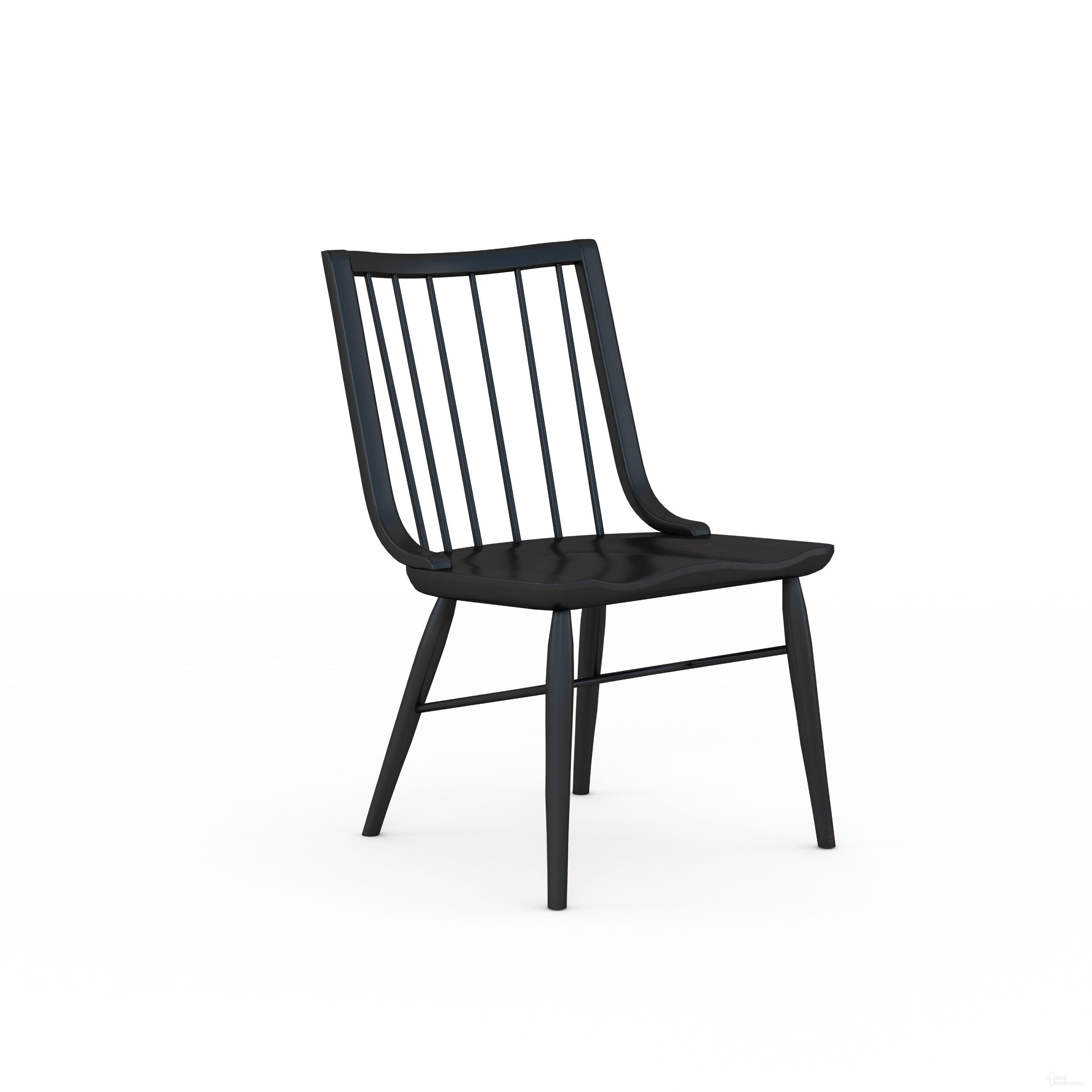 Frame Windsor Side Chair Set of 2 In Black