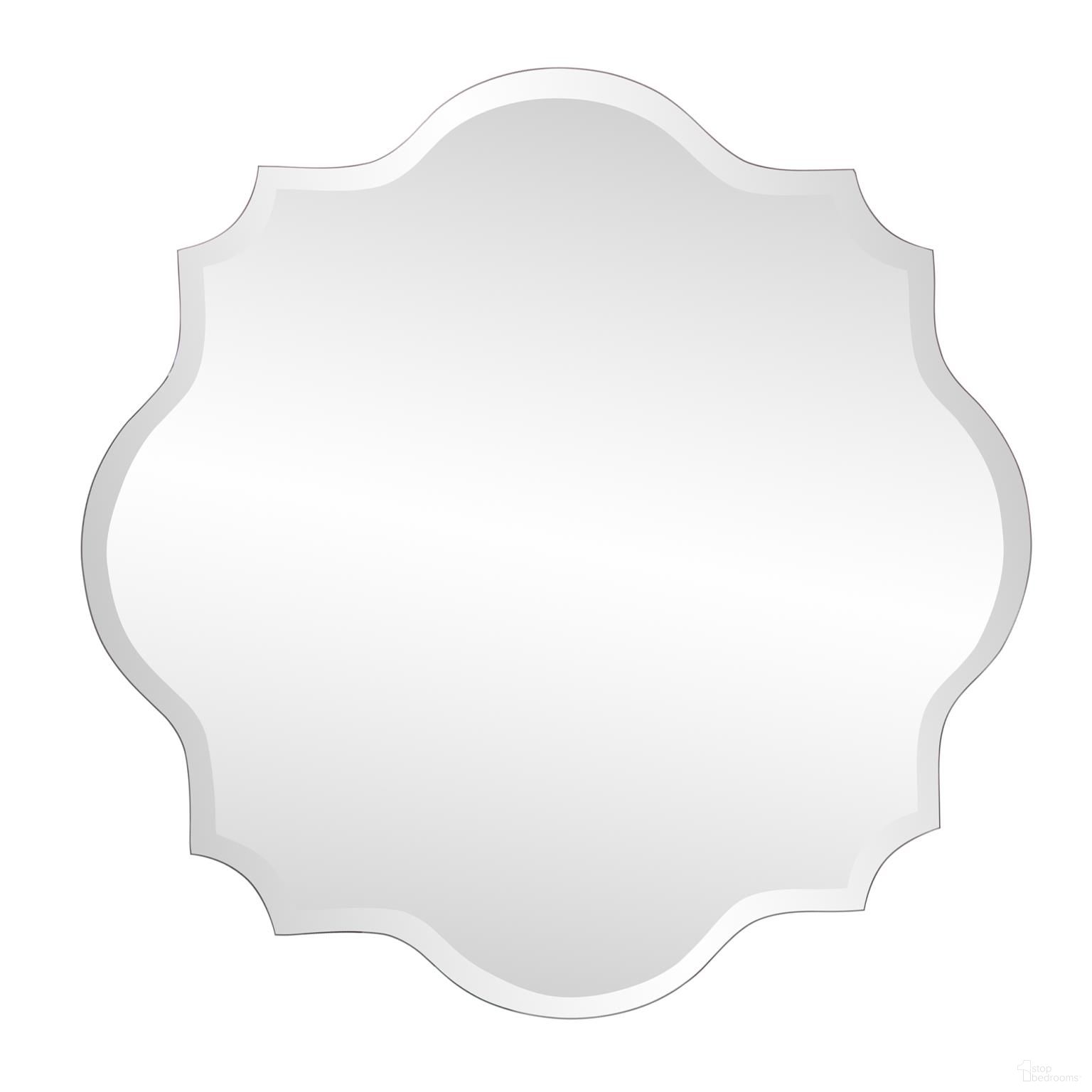 Frameless Scalloped Mirror Large In Silver