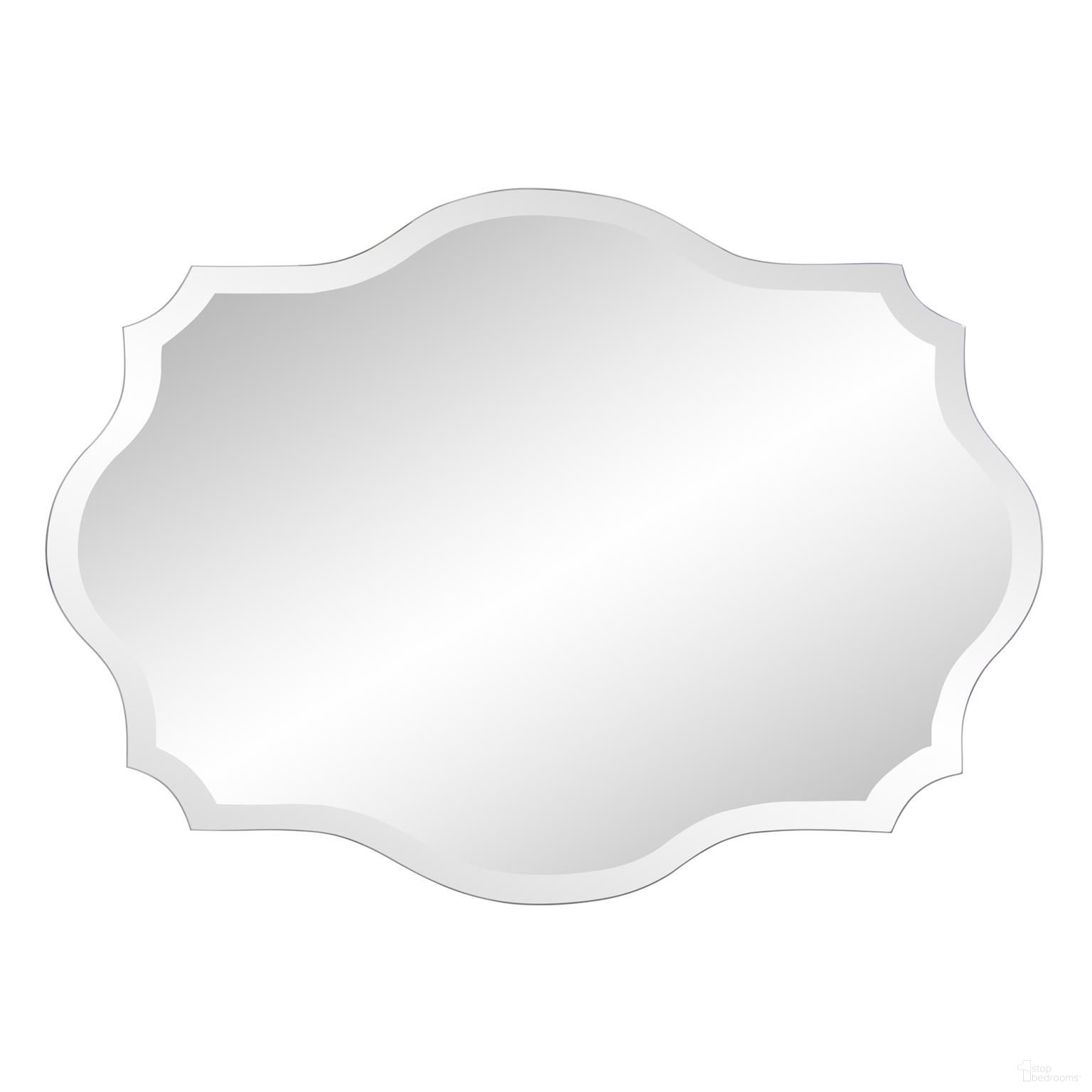 Frameless Scalloped Mirror Long In Silver